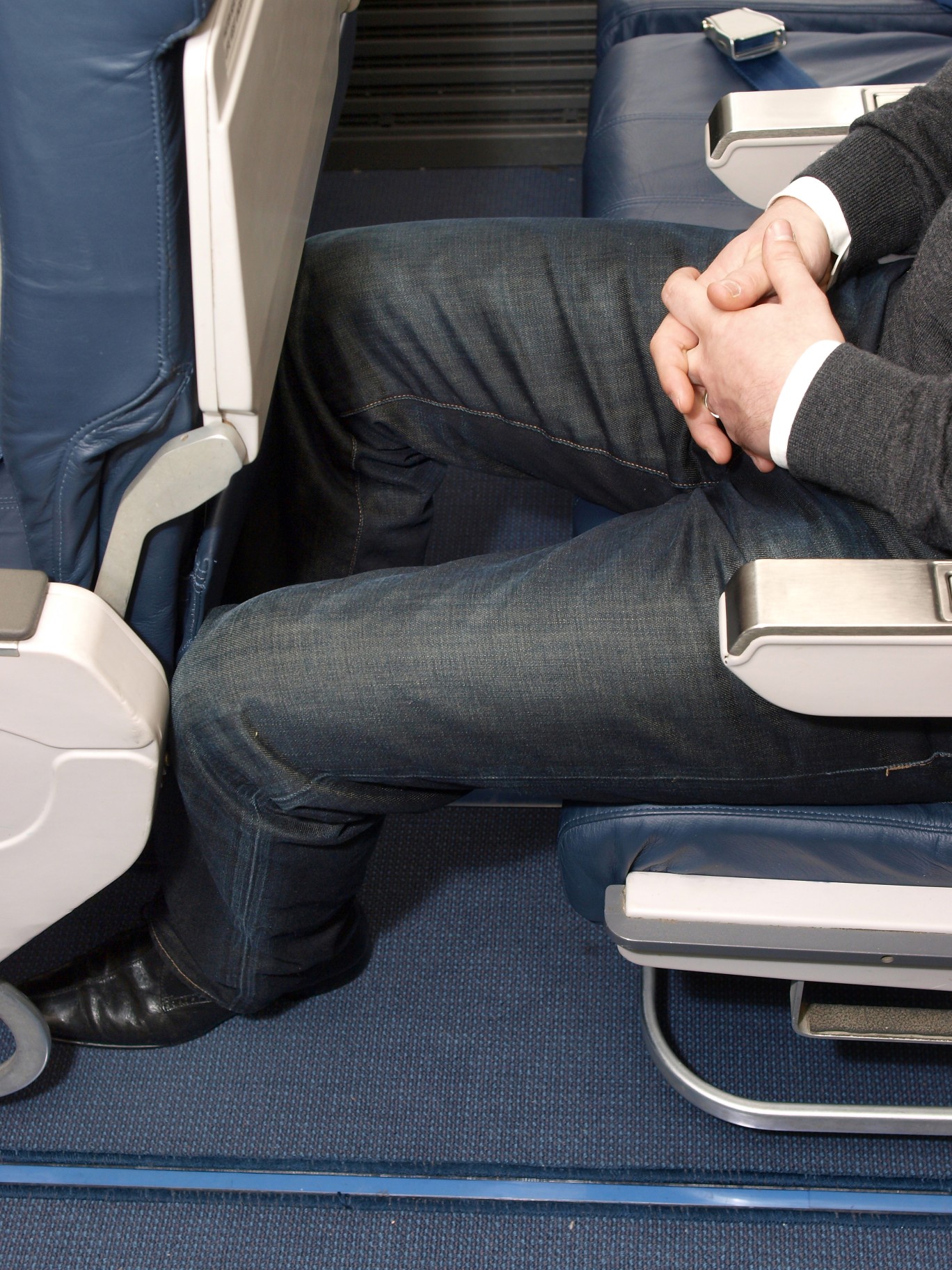 Lack of legroom on plane

