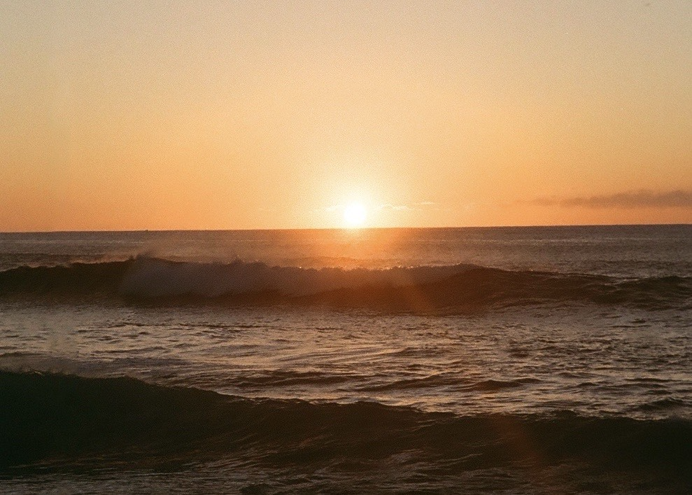 Sun setting over some of the most iconic waves in the world on Oahu’s north shore. 