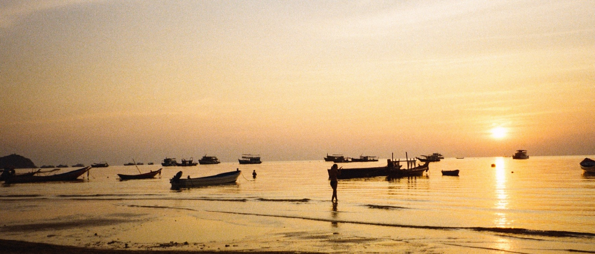 Sunset views from Sairee Beach.

