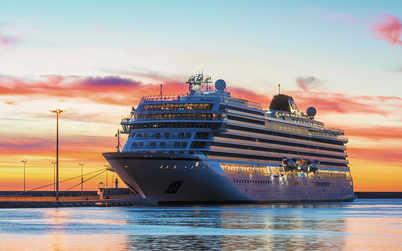 Viking Sky (ship, 2017) - moored in the harbour of Sète (Hérault, France)