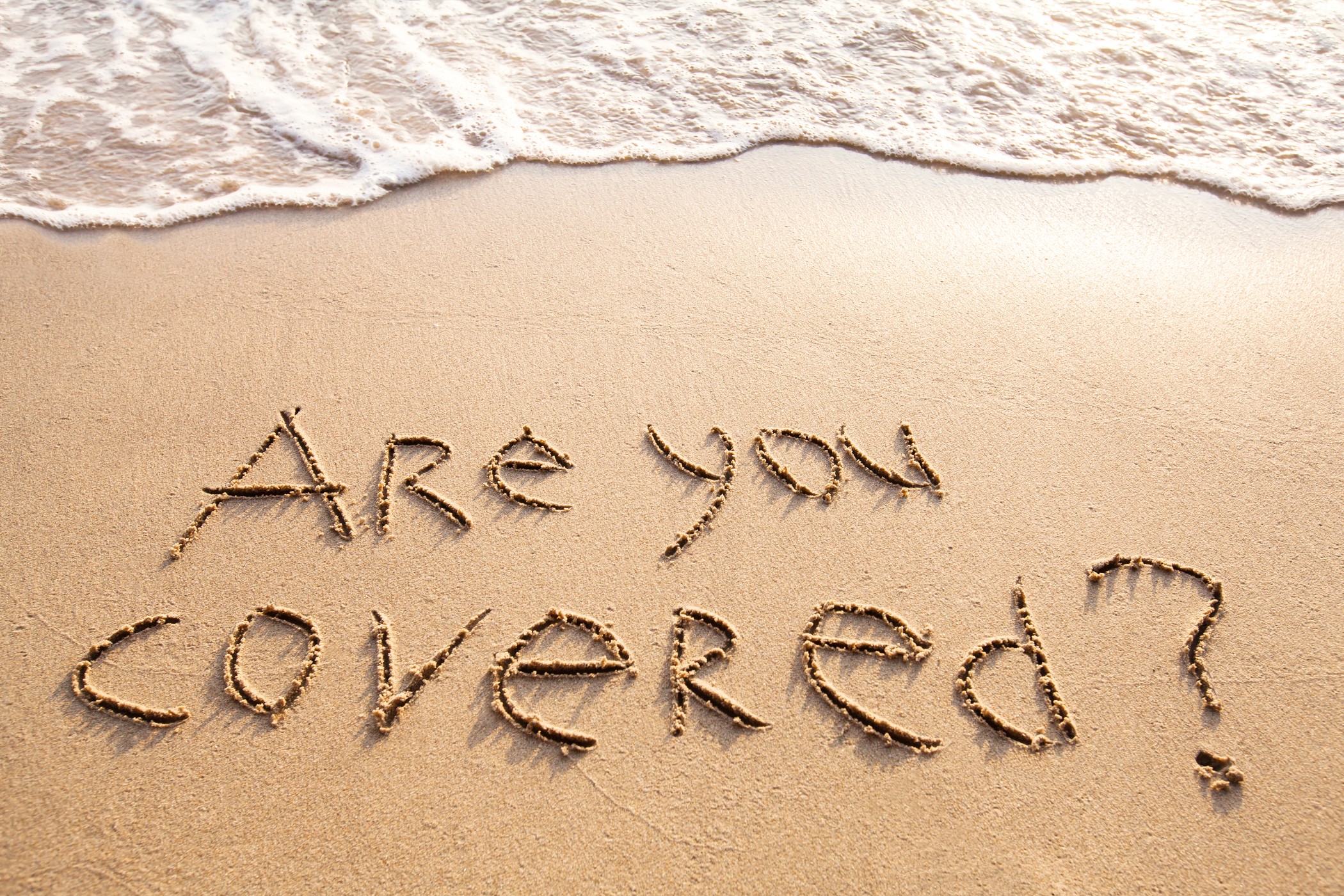 are you covered, travel insurance concept
