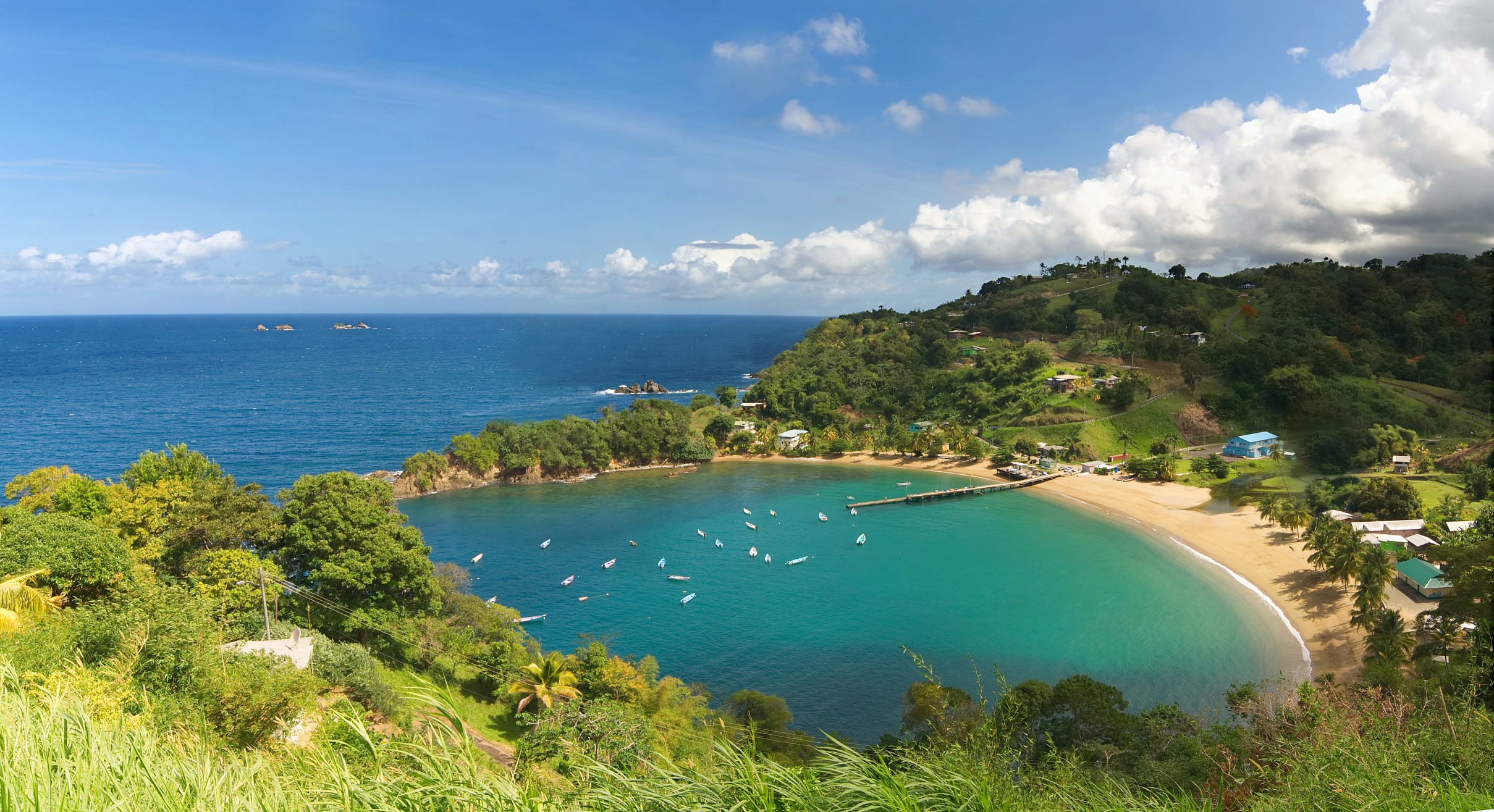 hurricane-free travel spots: Parlatuvier bay - Caribbean Sea - West indies - Antilles - Tobago
