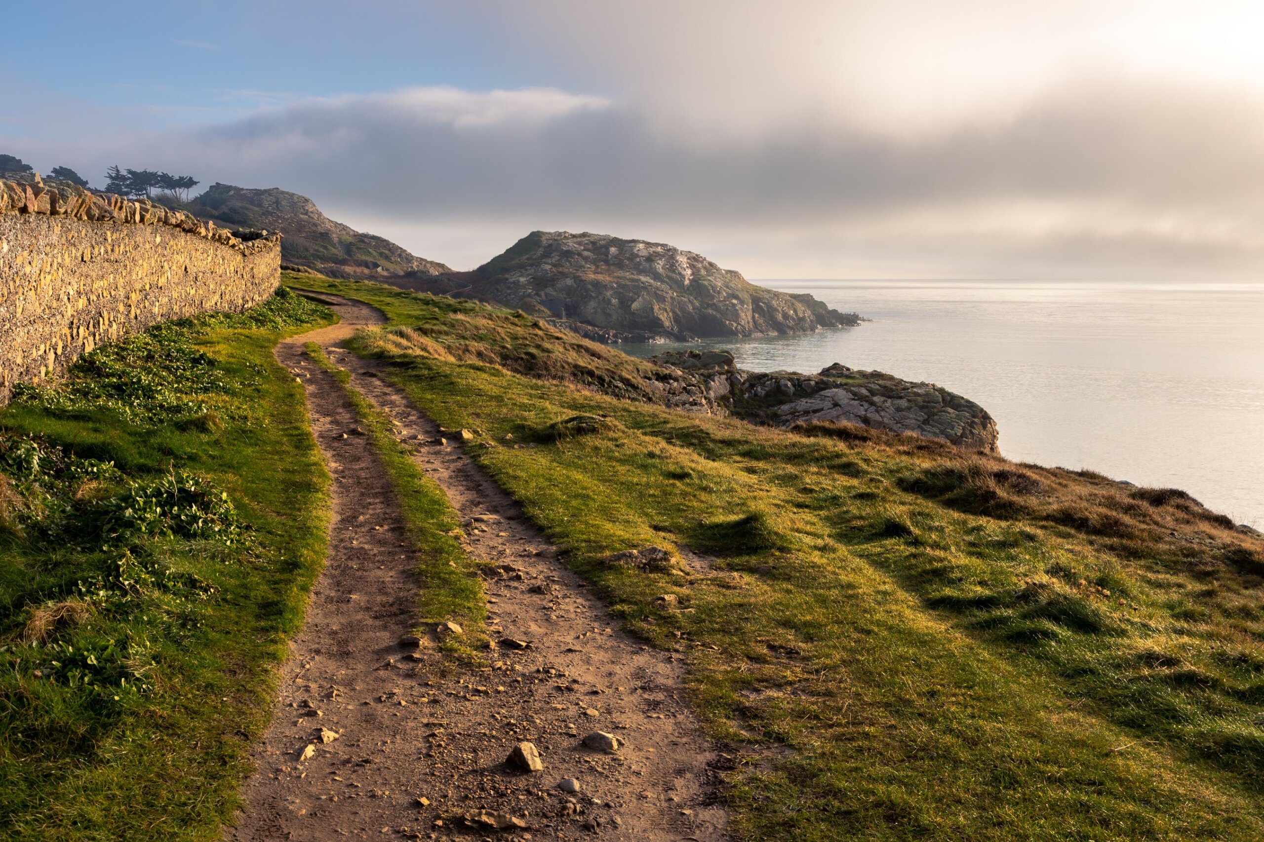 Hiking trail on Howth Island, Dublin, Ireland.
