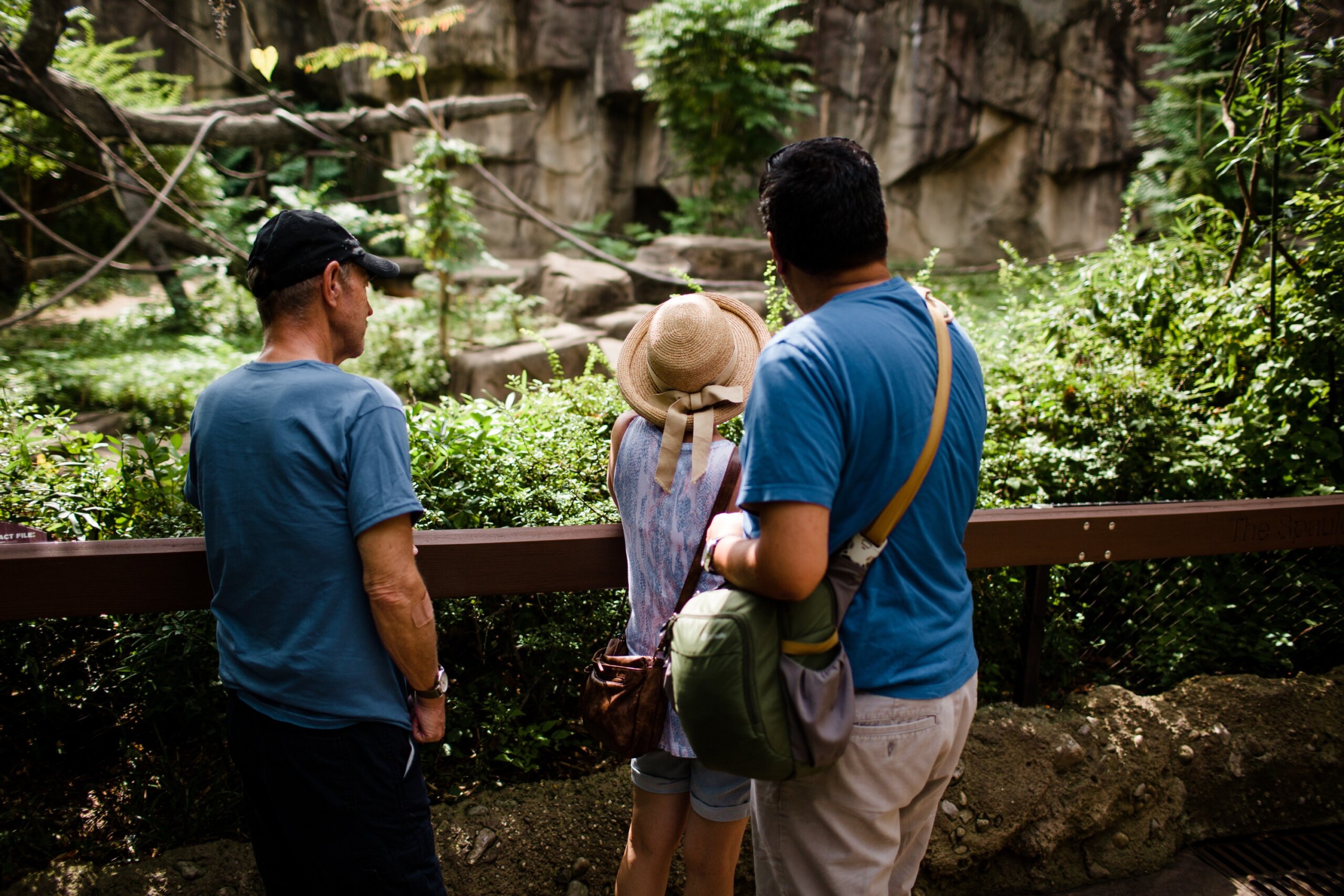 Couple Standing with Son in Law at Cincinnati Zoo
