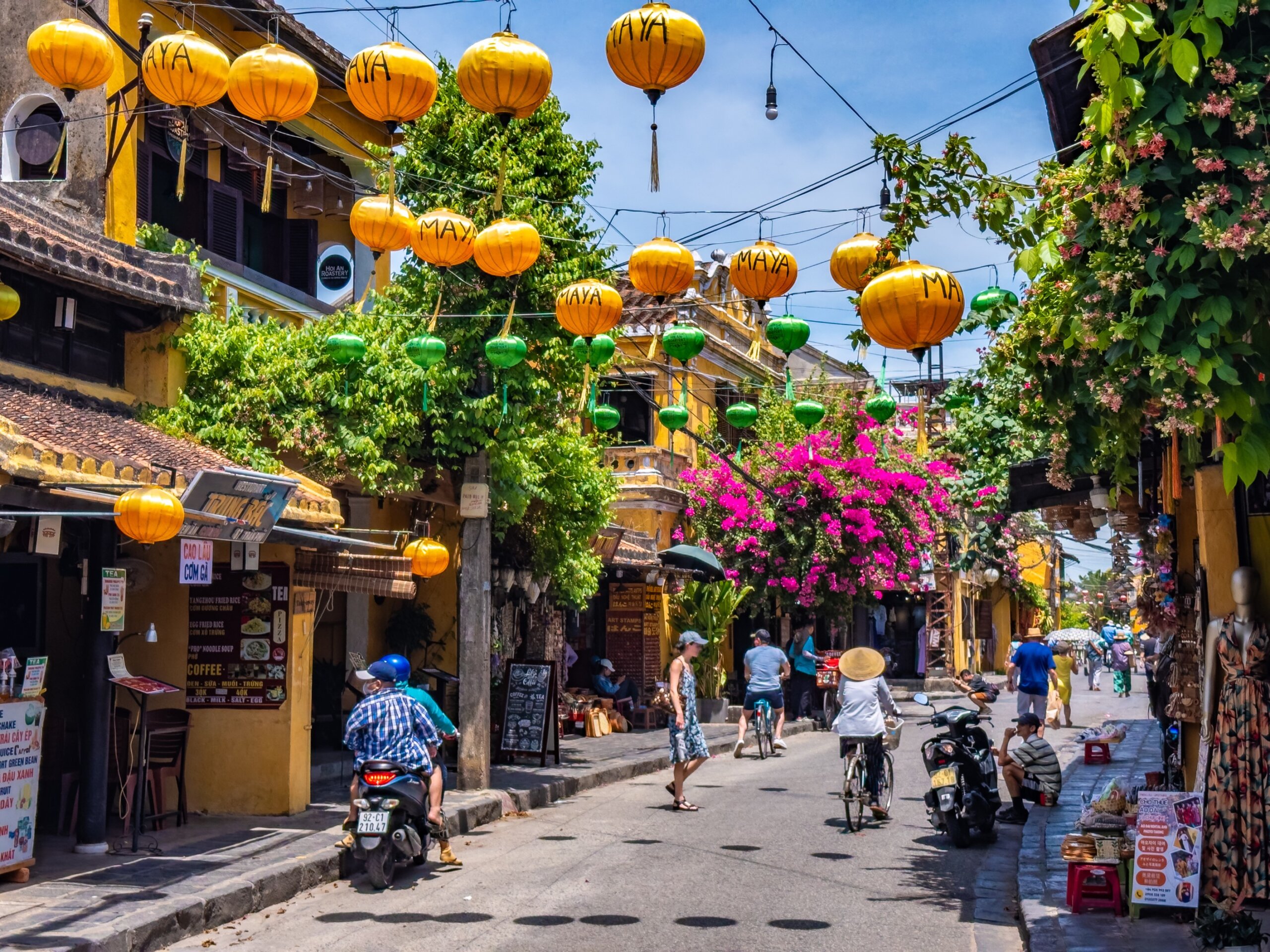 View of the street in Hoi An ancient town, in Vietnam
