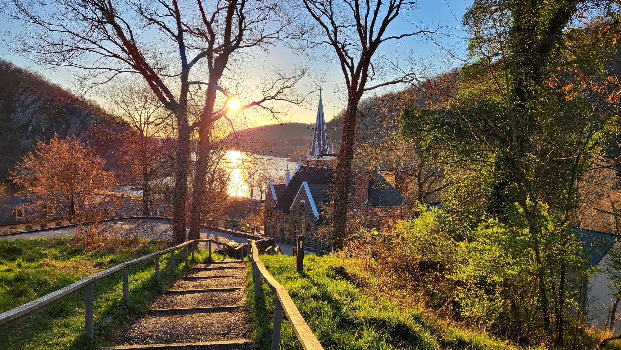 Appalachian Trail through Lower Town, Harper's Ferry, West Virginia
