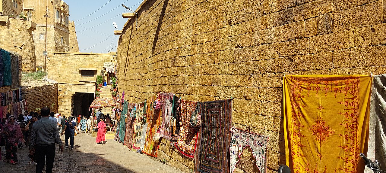 Buildings and street market inside the Jaisalmer Fort at Jaisalmer