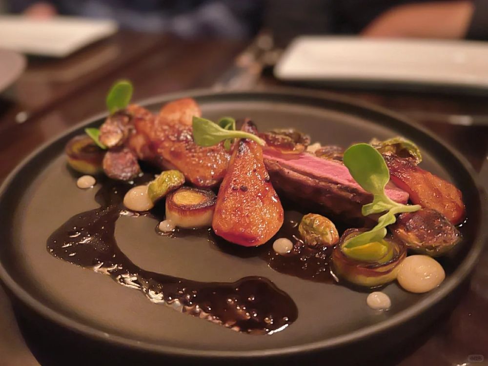 Duck entrée at The House of William & Merry in Hockessin, a cozy fine dining destination in the U.S. for seasonal cuisine.
