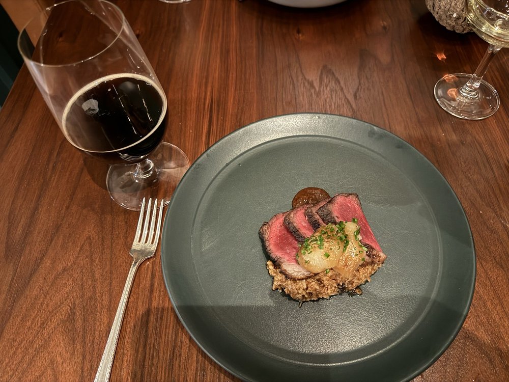 Wagyu beef dish at Nàdair in Atlanta, a Southern-meets-Scottish fine dining destination in the U.S. for adventurous food lovers.