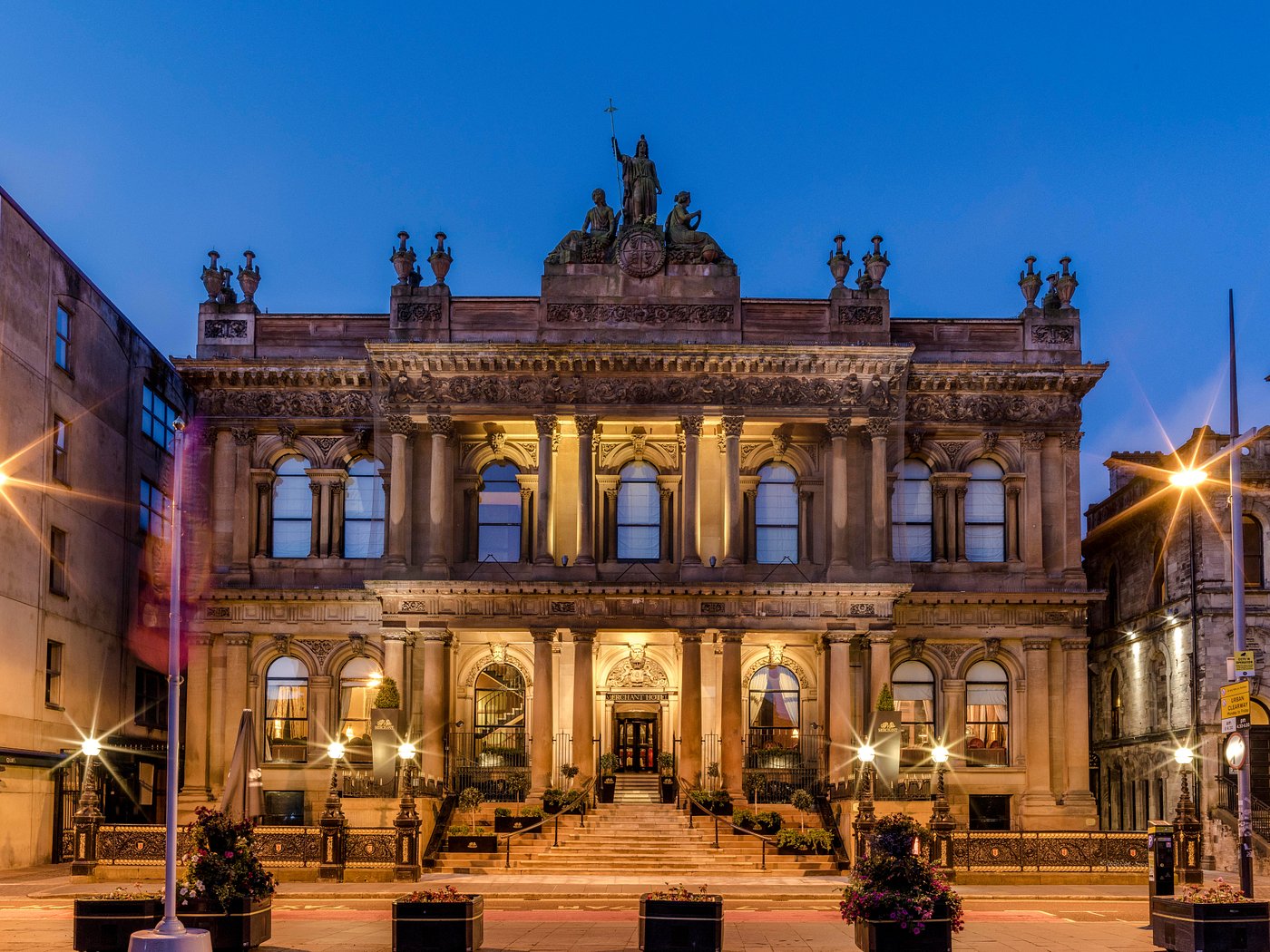 Exterior view of the stunning historic architecture featured in The Merchant Hotel, Belfast