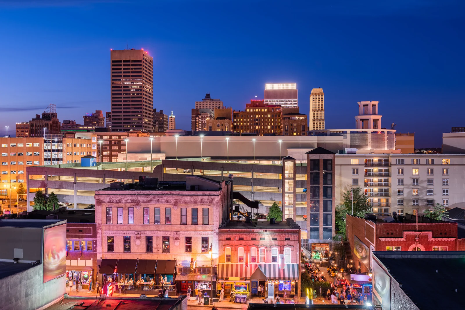 Memphis, Tennessee nightlife scenery