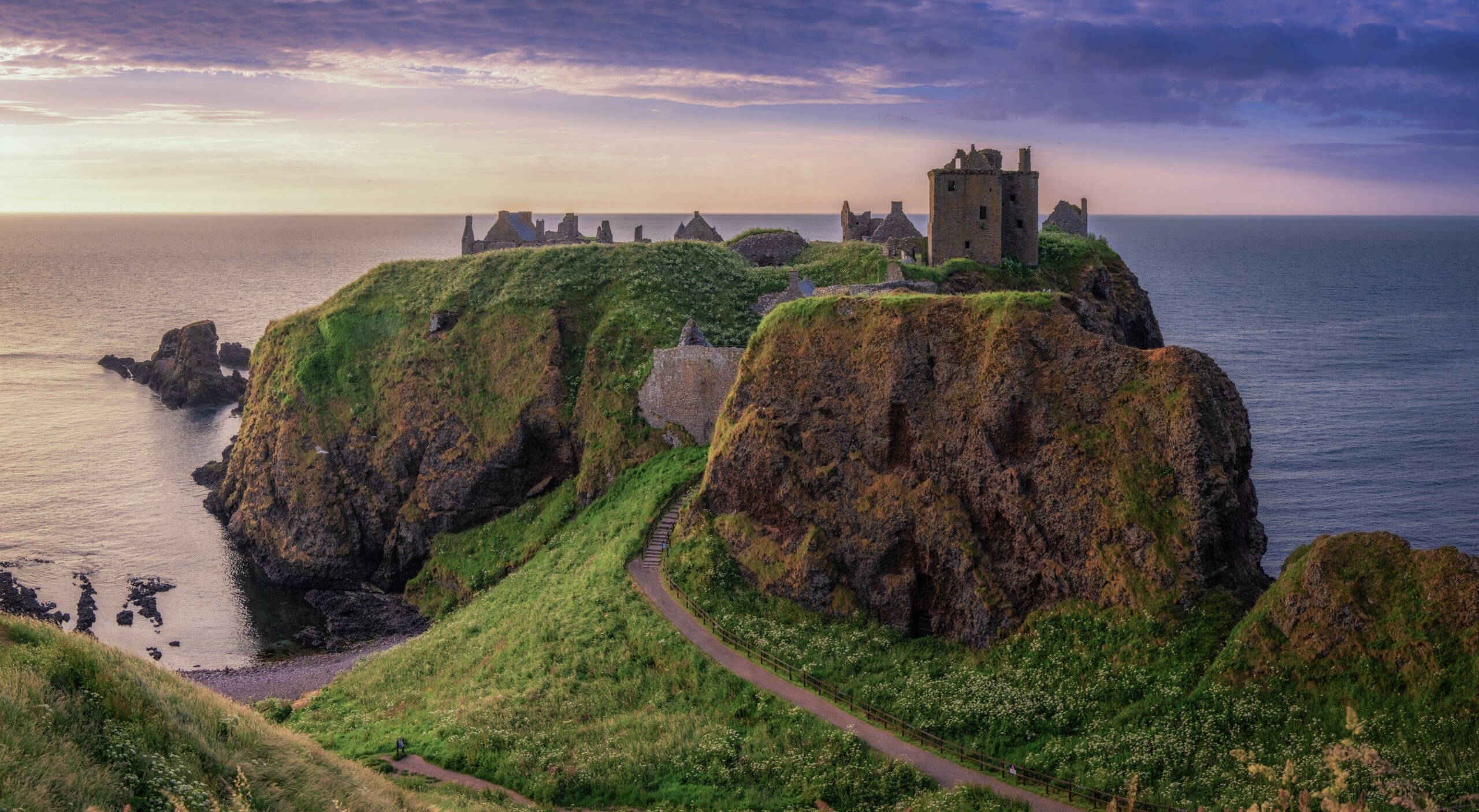 Dunnottar Castle at Dawn.

