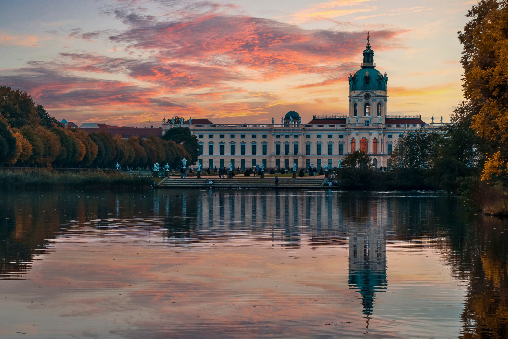 Charlottenburg Palace garden view in Germany
