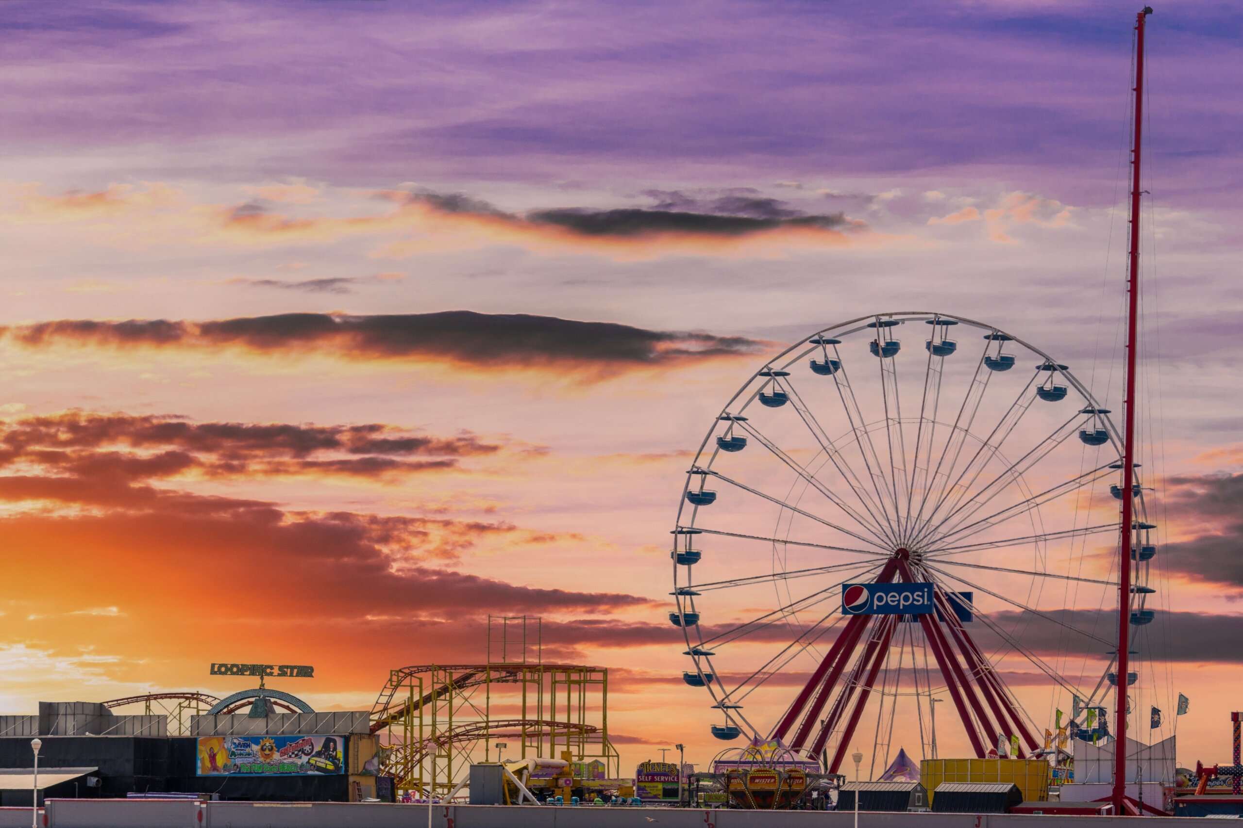 The Ocean City Boardwalk in Ocean City Maryland USA
