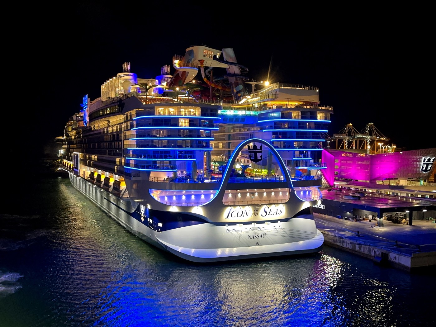  Royal Caribbean International cruise ship Icon of the Seas, which is the largest in the world