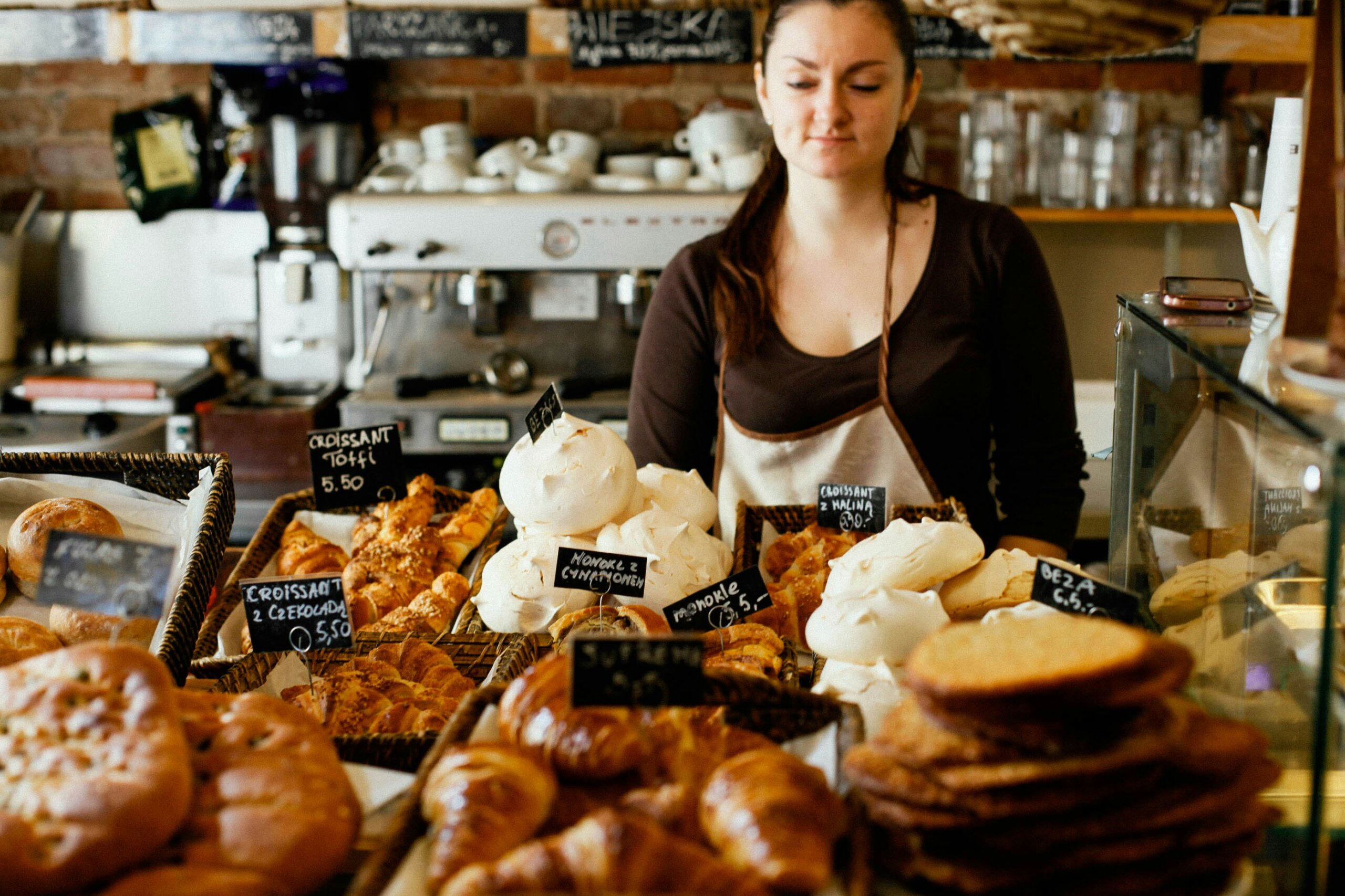 woman in a bakery