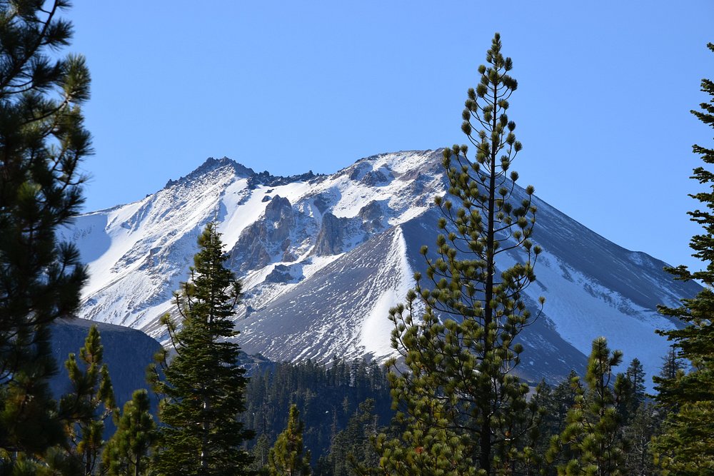 View from Lassen Peak Trail in Lassen Volcanic National Park, California