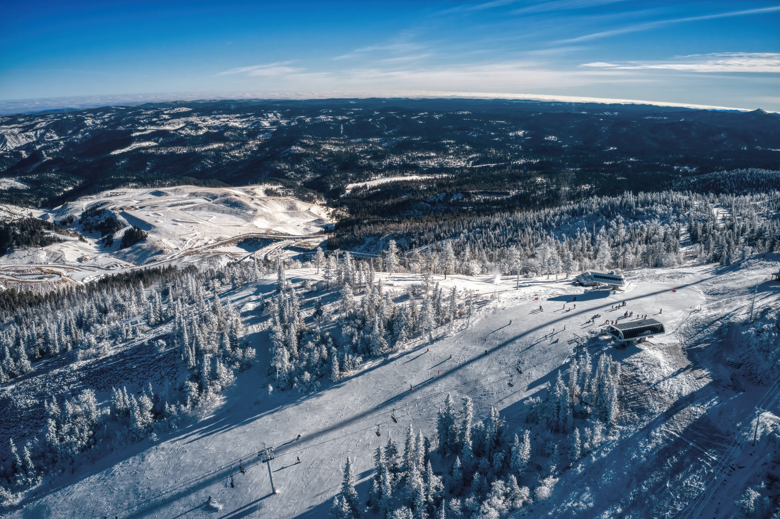 Black Hills, South Dakota ariel view of the winter landscape