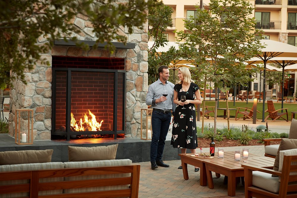 Couple enjoying a glass of wine at The Meritage Resort And Spa