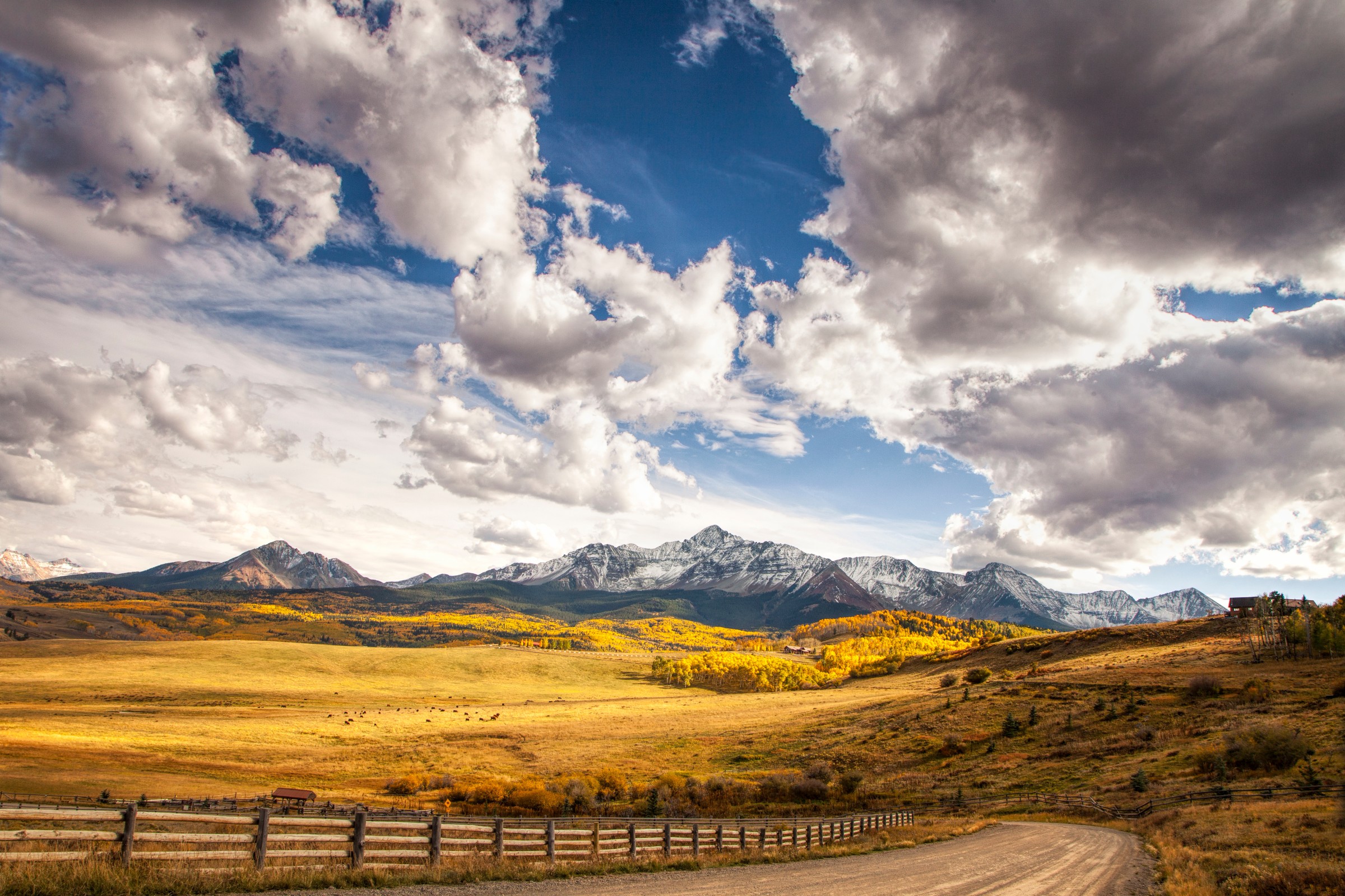 Autumn view of Mount Wilson in Colorado's San Juan Mountains
