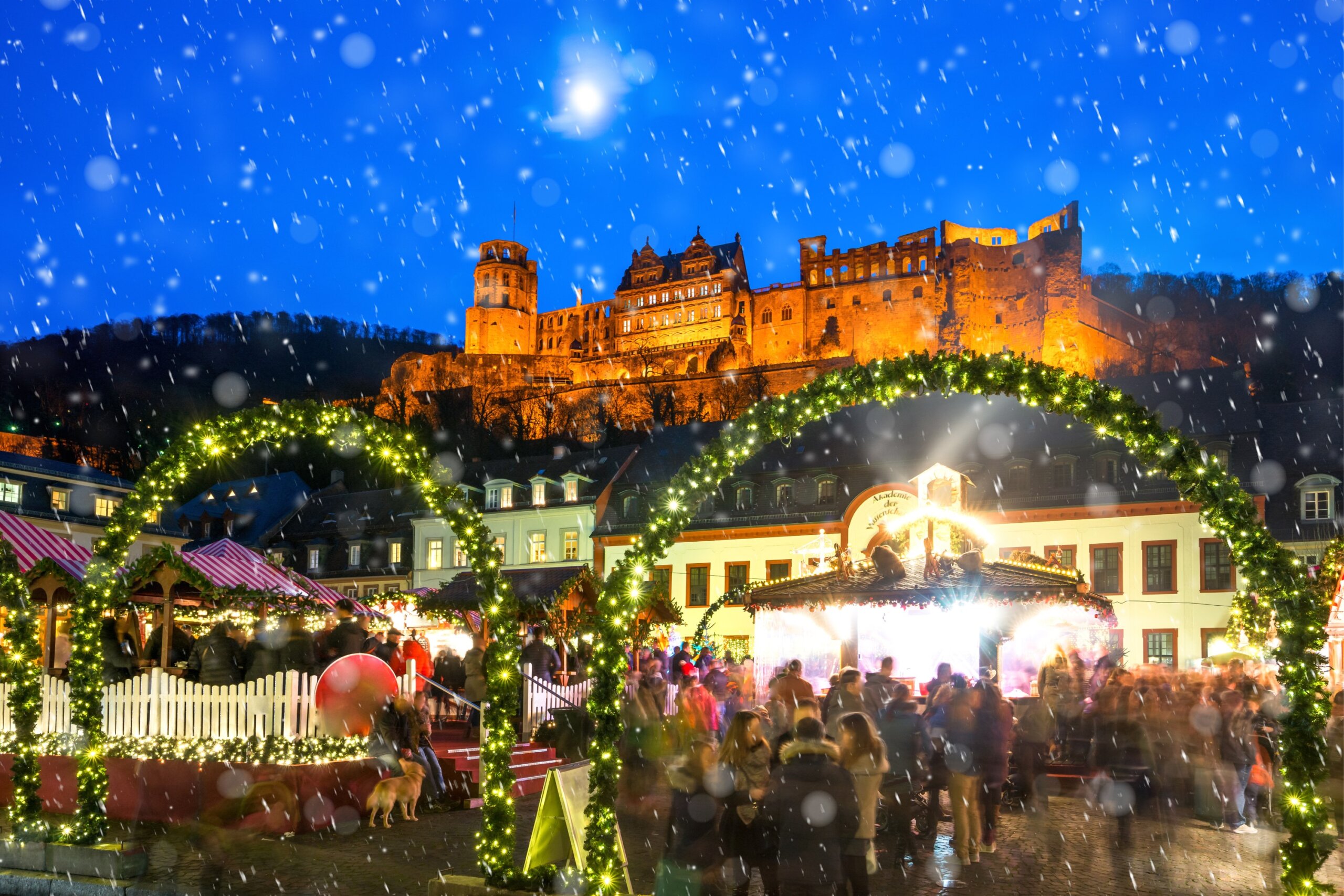 Weihnachtsmarkt, Heidelberg, Baden-Württemberg, Deutschland
