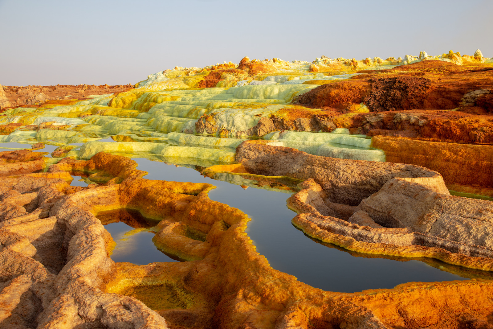 dallol in the danakil depression and the colourful sulphur springs