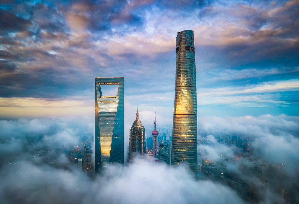 Tallest hotels in the world rising above clouds with modern skyscraper hotels and city skyline views