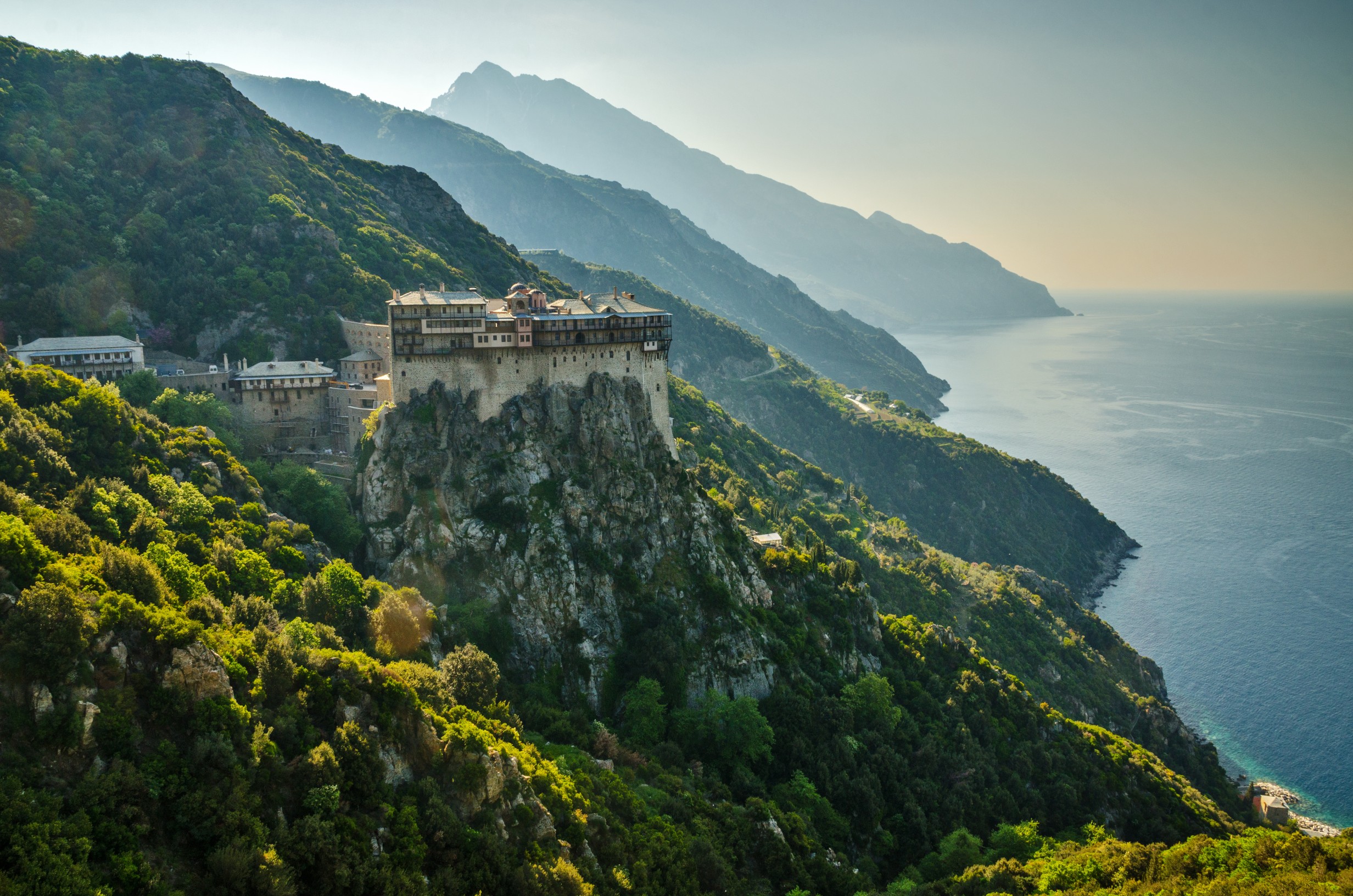 The monastery of Simonopetra in Mount Athos monastic republic, Greece
