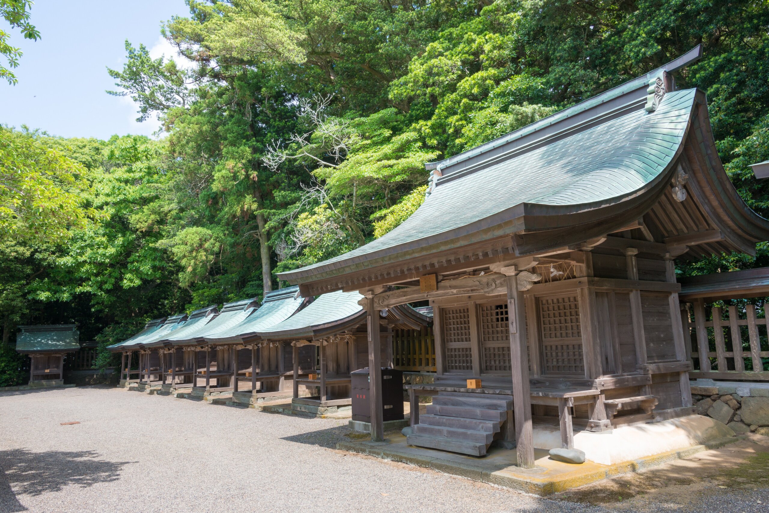Munakata Taisha Shrine in Munakata, Fukuoka, Japan. It is part of UNESCO World Heritage Site - Sacred Island of Okinoshima and Associated Sites in the Munakata Region.
