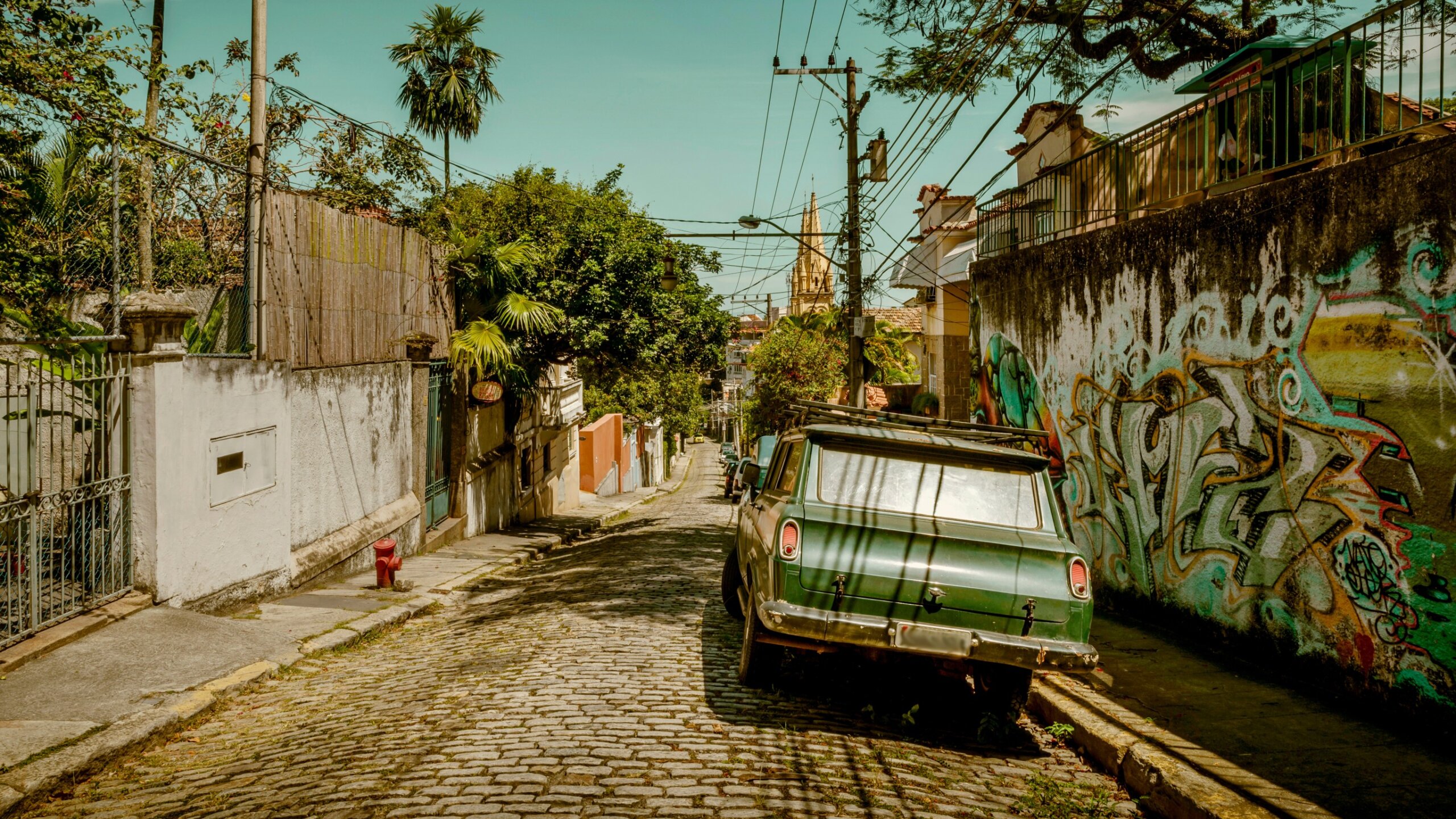 Vintage car on the street of Rio de Janeiro, Brazil