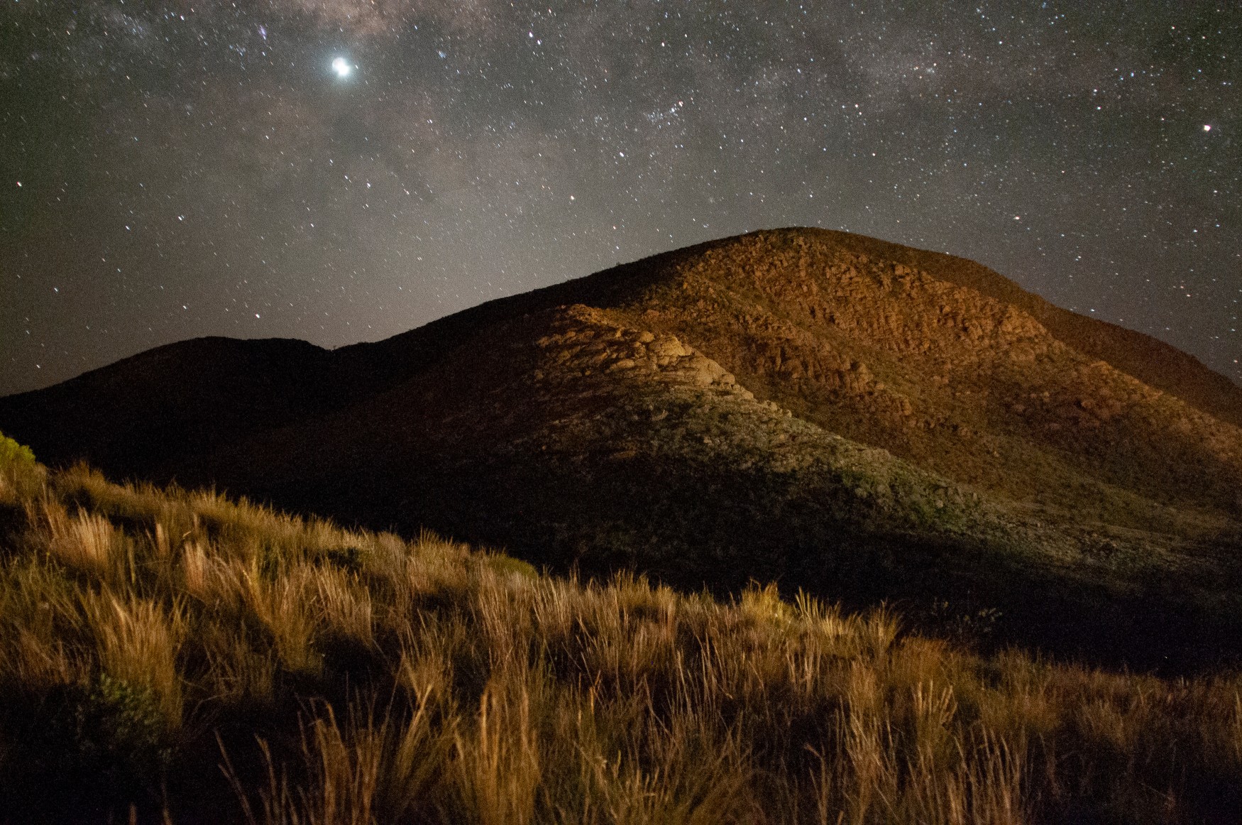 Night Landscape, Lihue Calel National Park, La Pampa Province, Patagonia, Argentina.