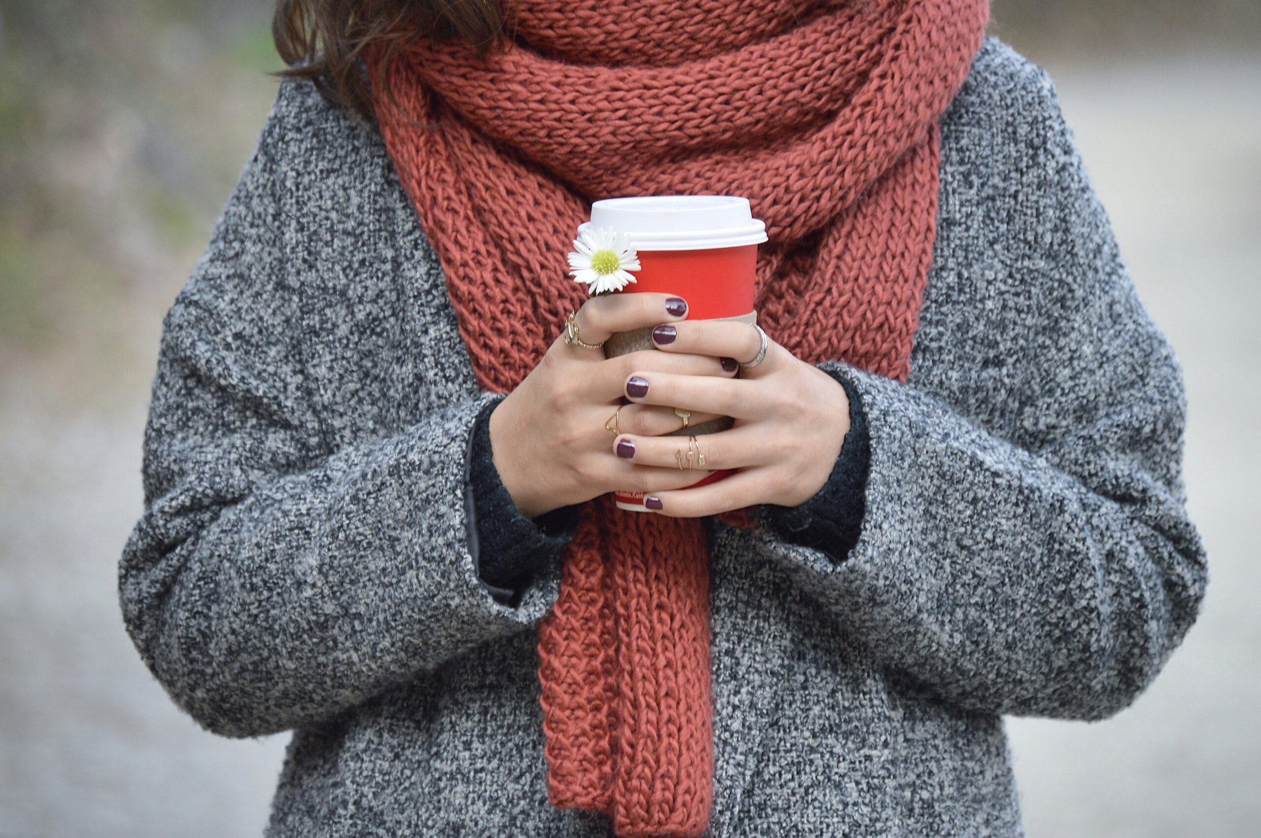 sweater and scarf