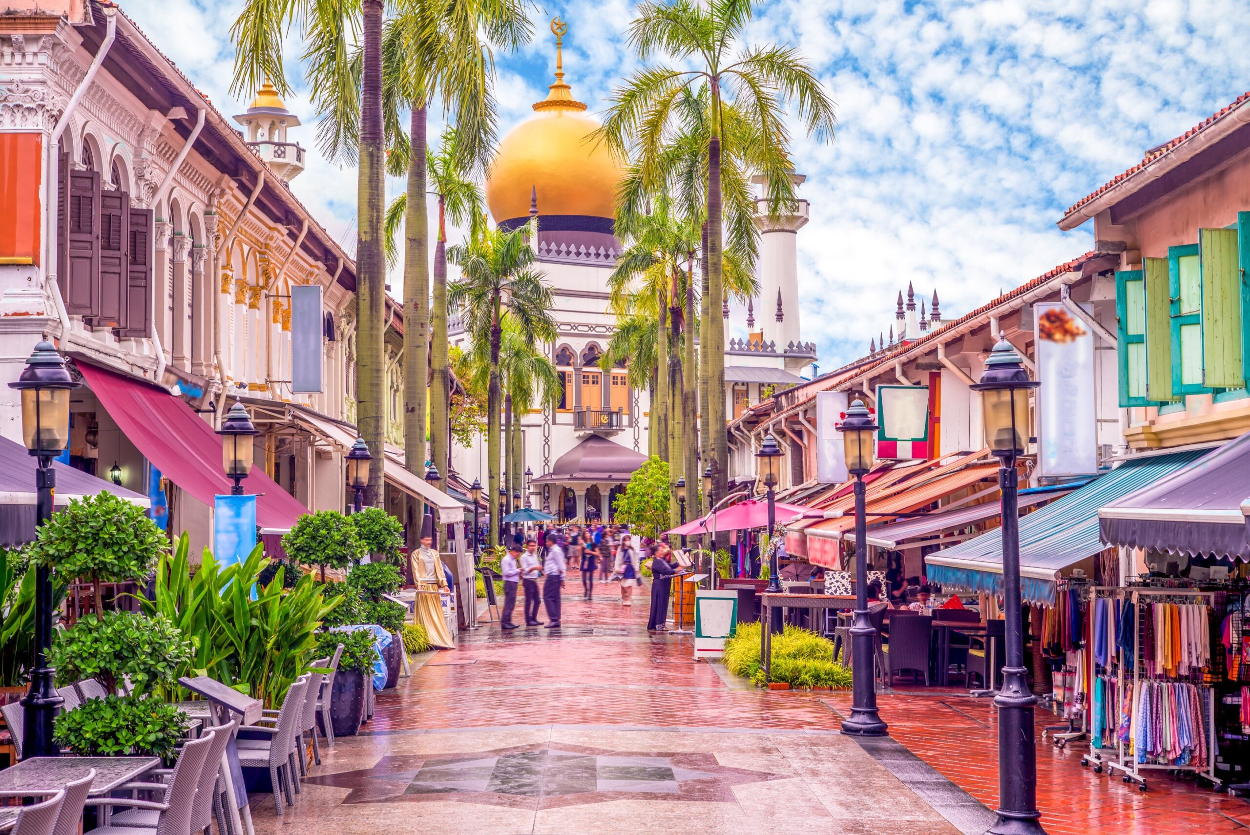 street view of singapore with Masjid Sultan
