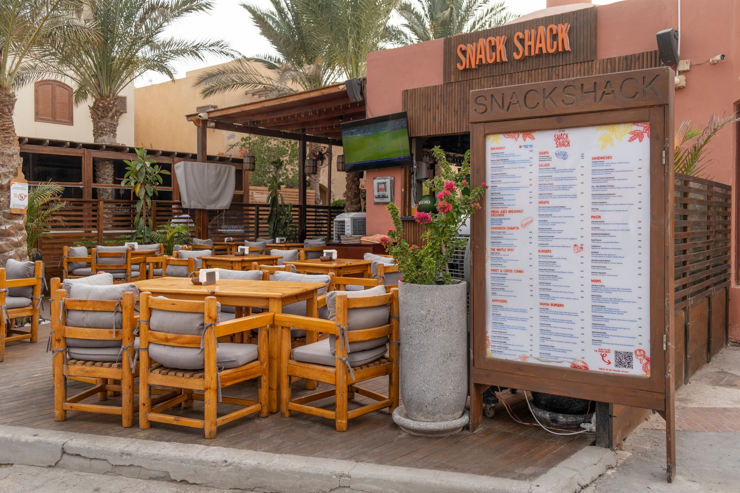 Outdoor seating area of the 