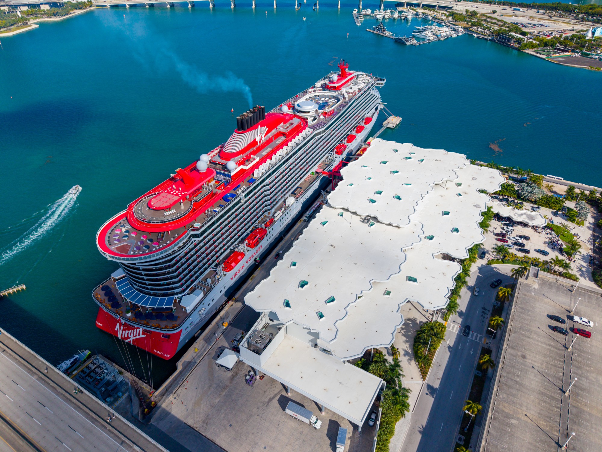 Virgin Scarlet Lady at Port Miami 2025
