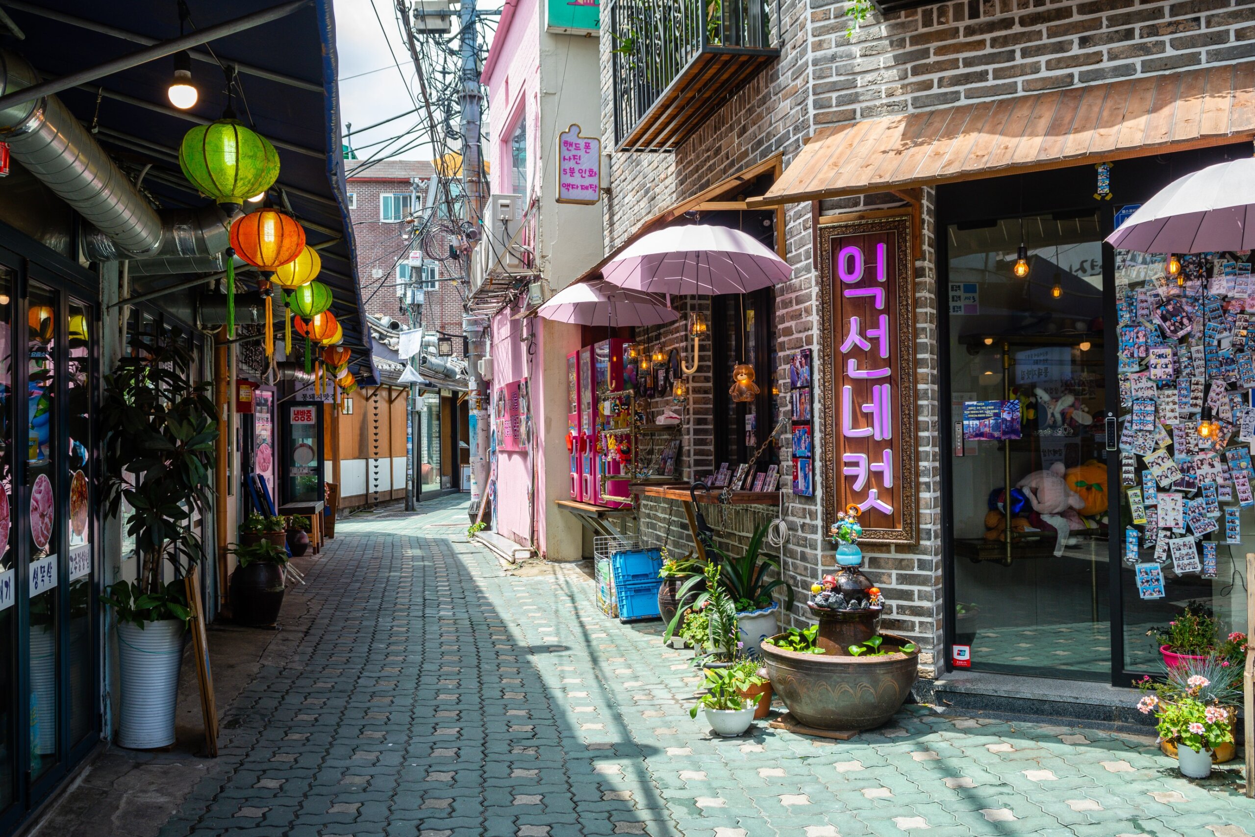 seoul, south korea. 3rd july, 2023: views of famous Myeong-Dong Walking Street in seoul city
