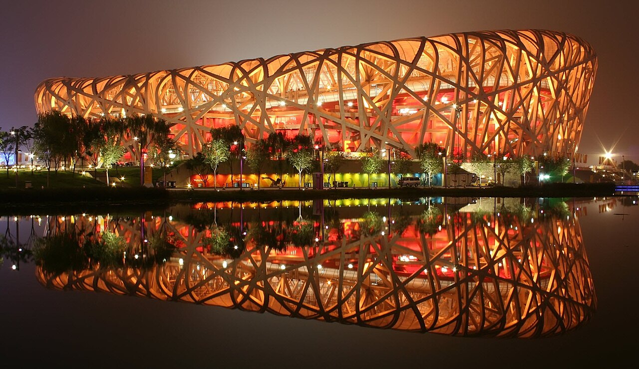 Beijing National Stadium. Architect: Herzog & de Meuron, ArupSport, China Architectural Design & Research Group.