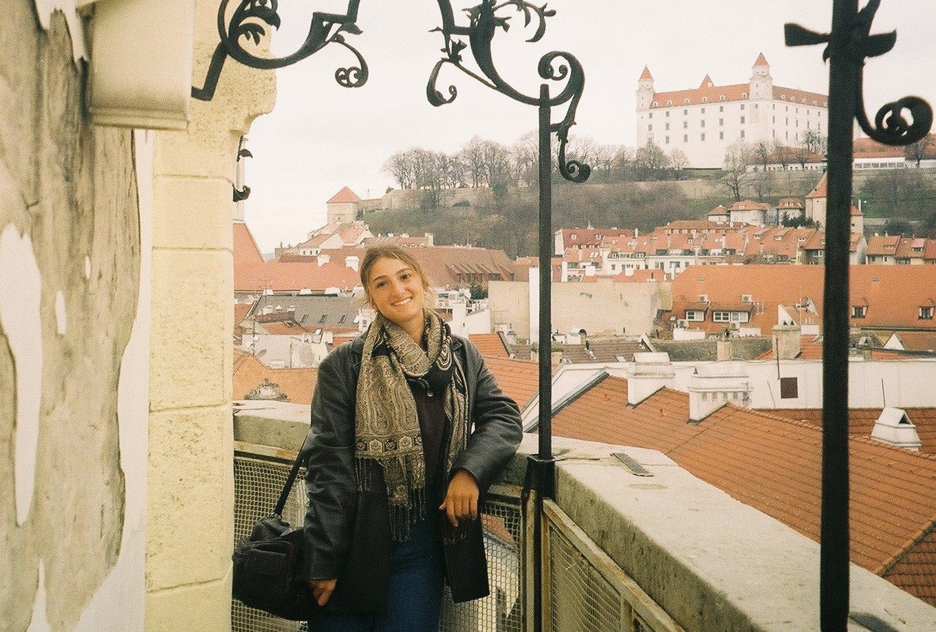 Lookout into the city of Bratislava, Slovakia.