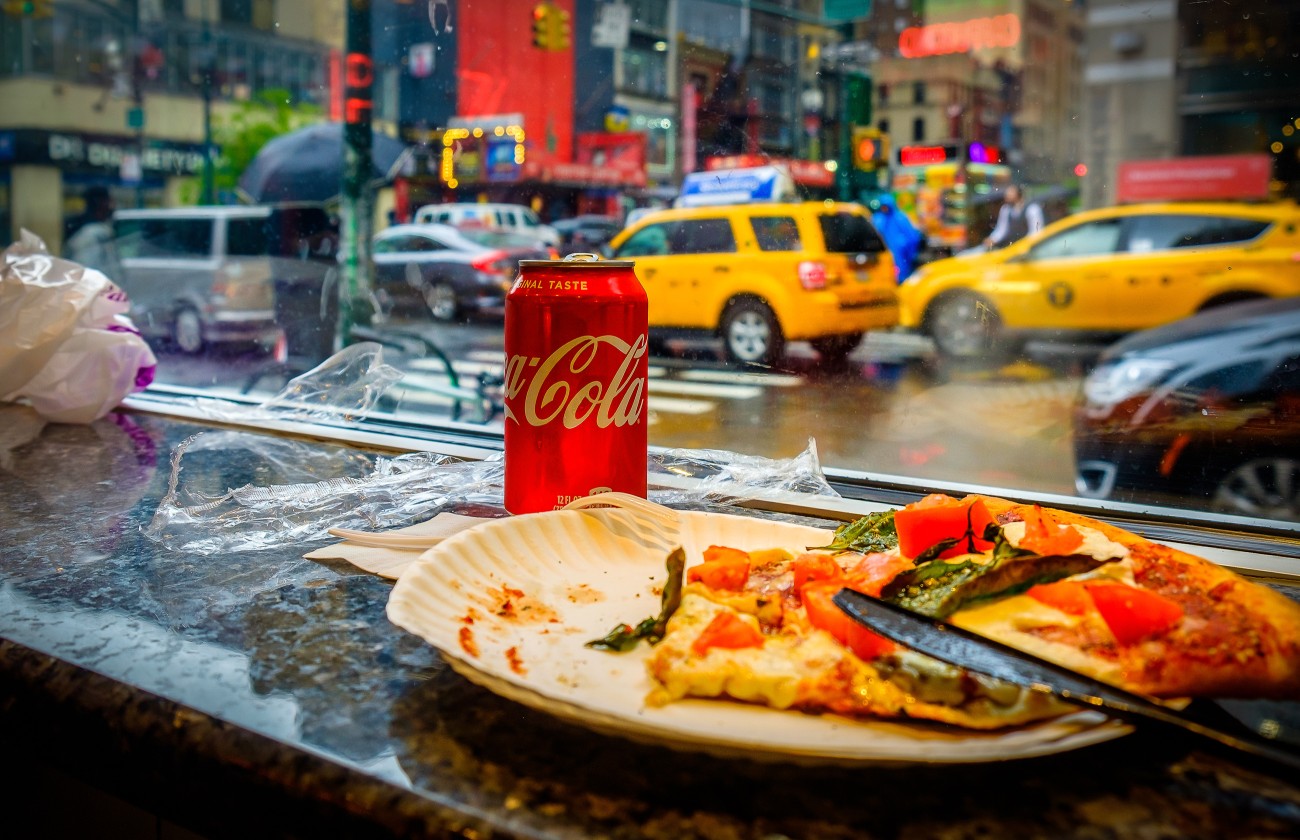 pizza by city window in one of the best U.S. food cities