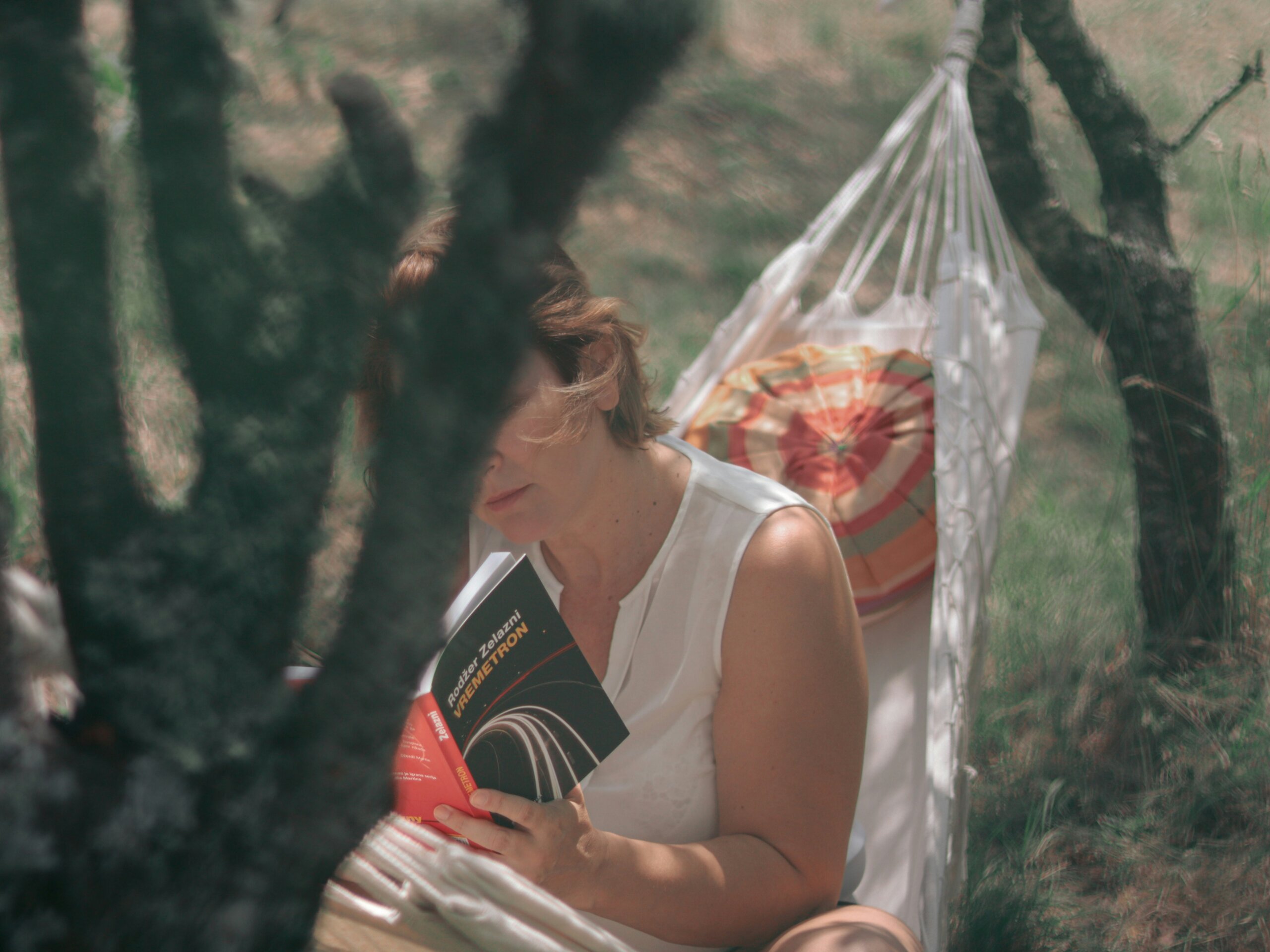 woman in a hammock