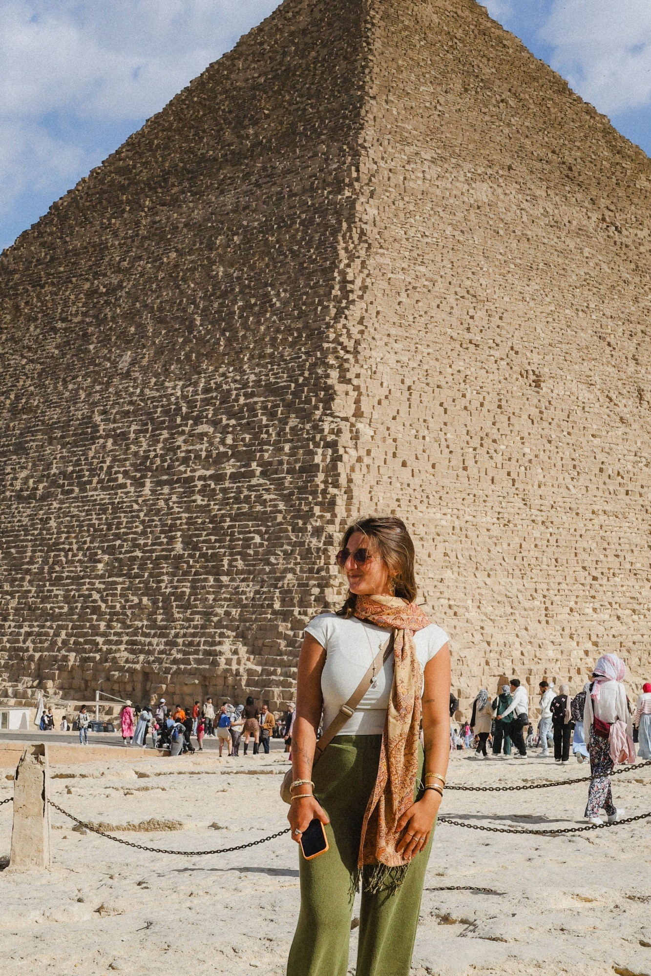 Touring around the Pyramids of Giza in Cairo, Egypt. 
