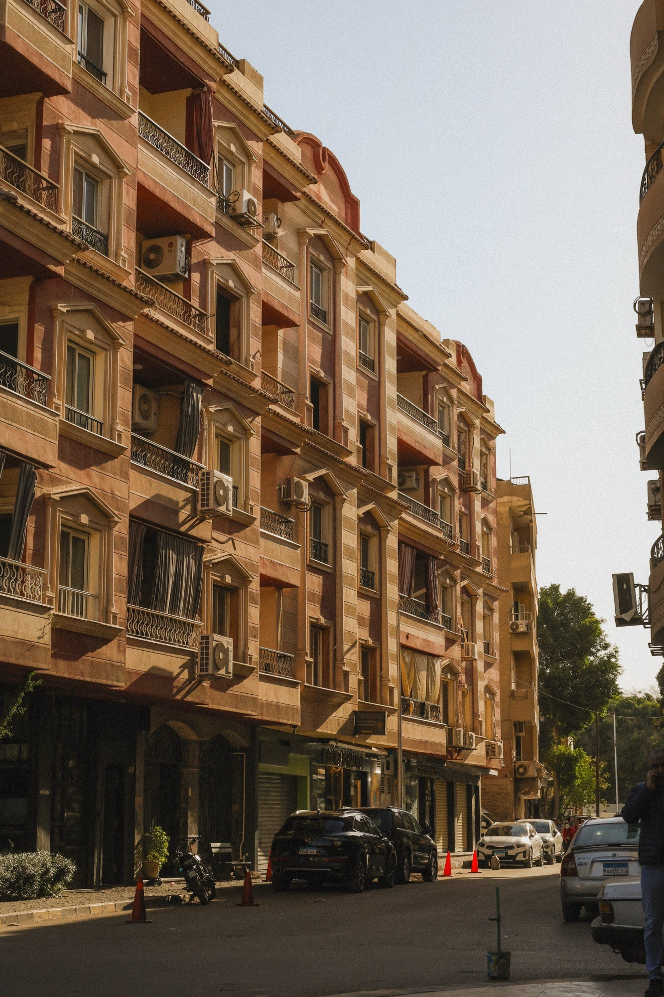 The streets of Cairo in the early morning. 
