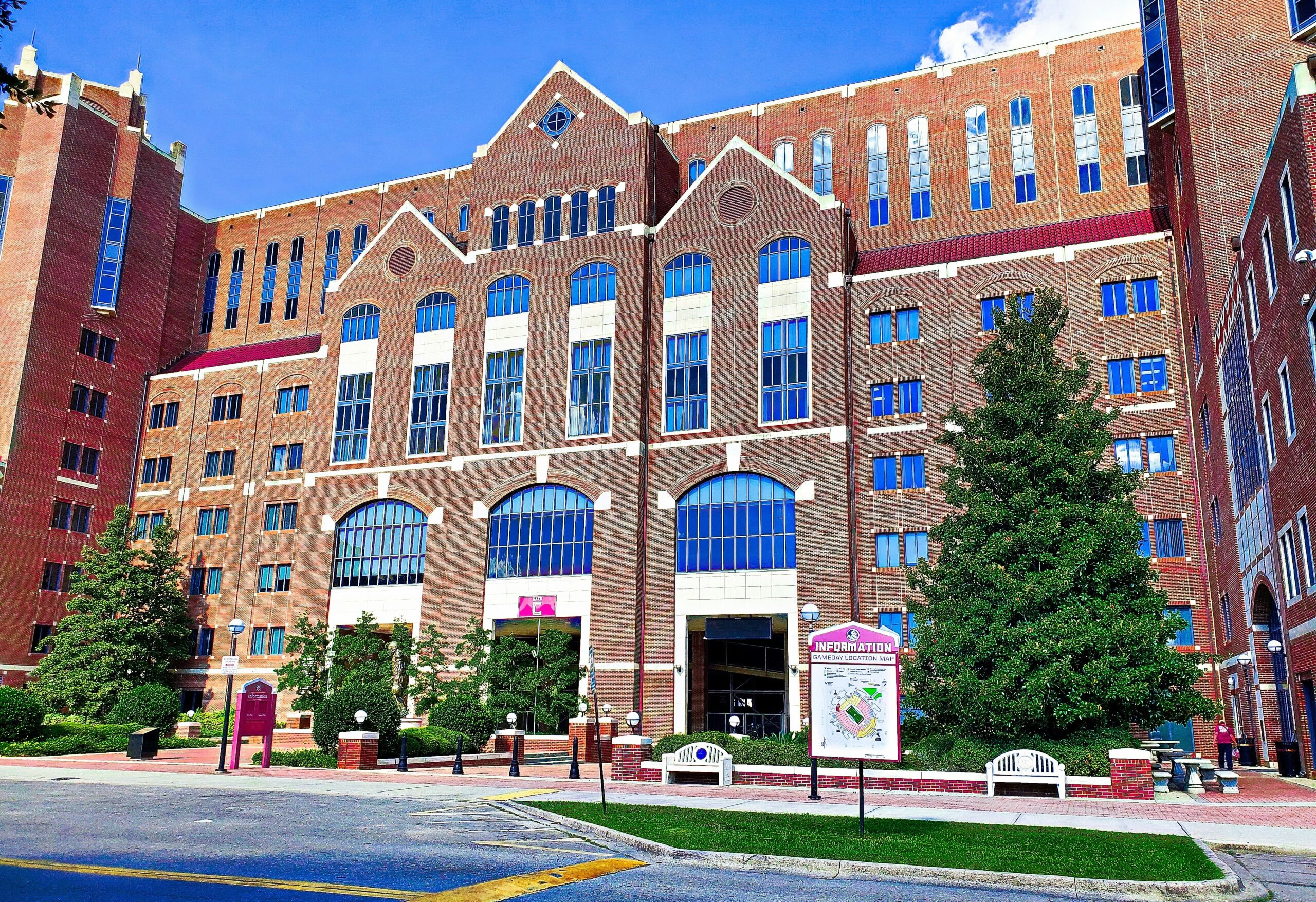 Historic brick college campus building in an East Coast college city