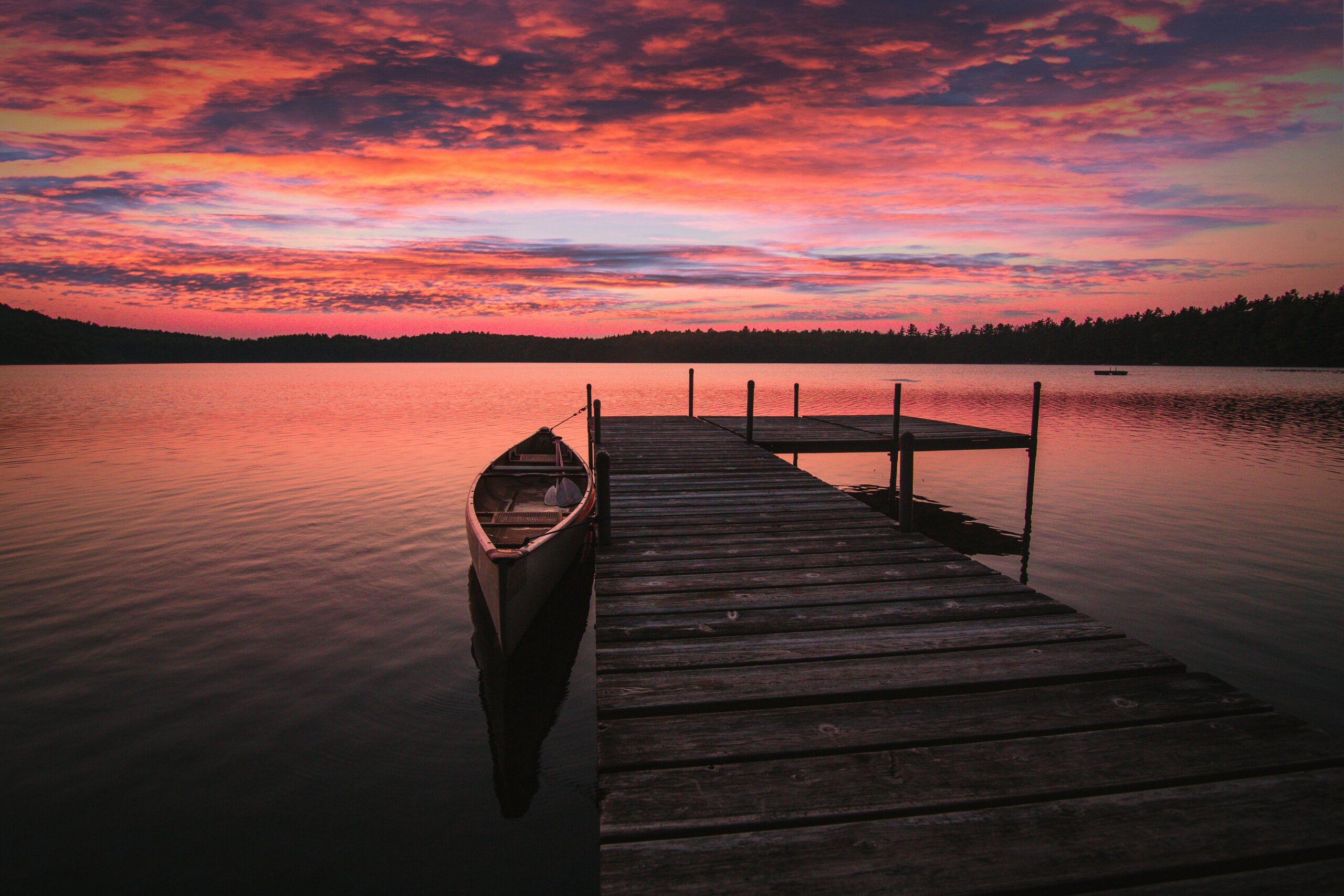 sunset on a lake