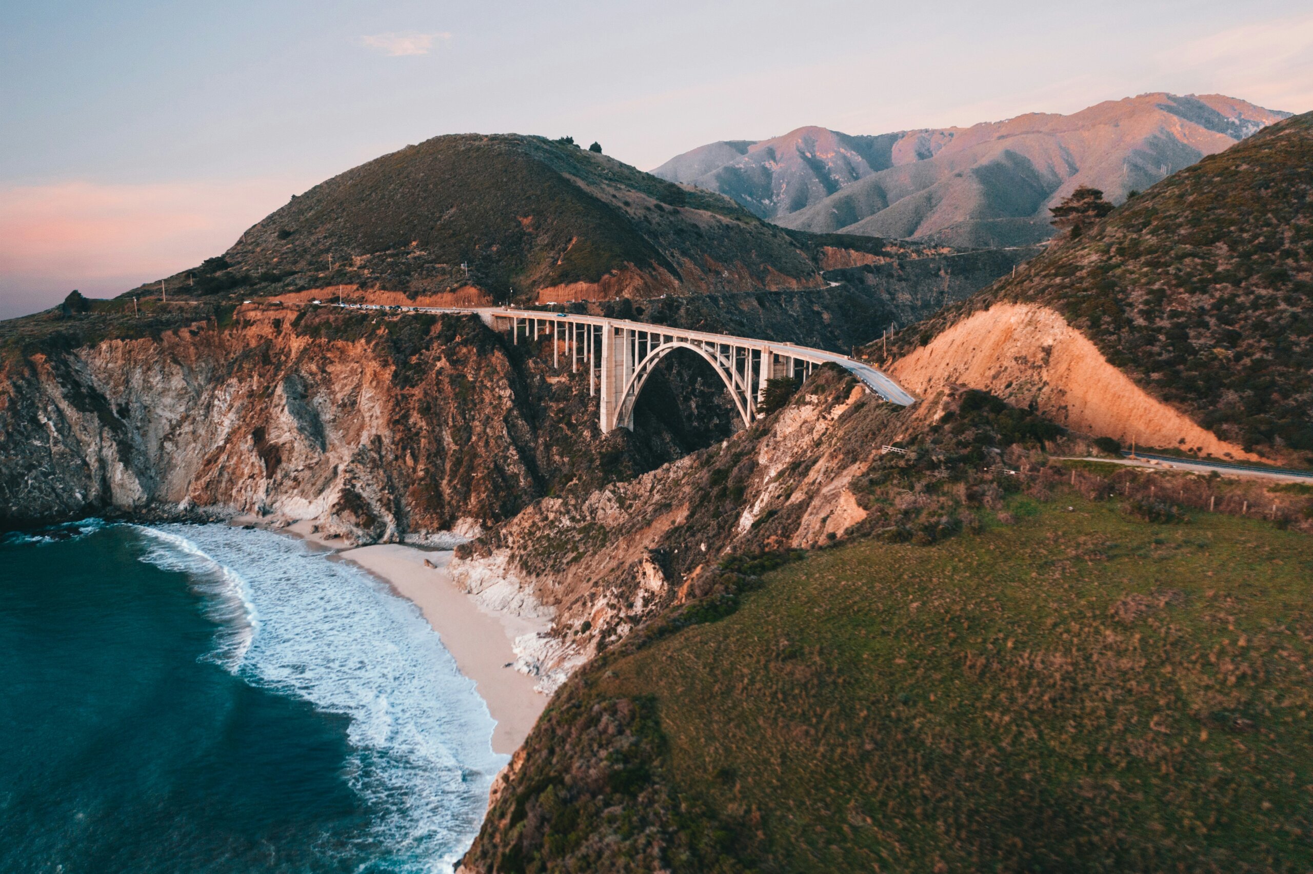 Bixby Creek Bridge on Pacific Coast Highway in Big Sur California coastal drive