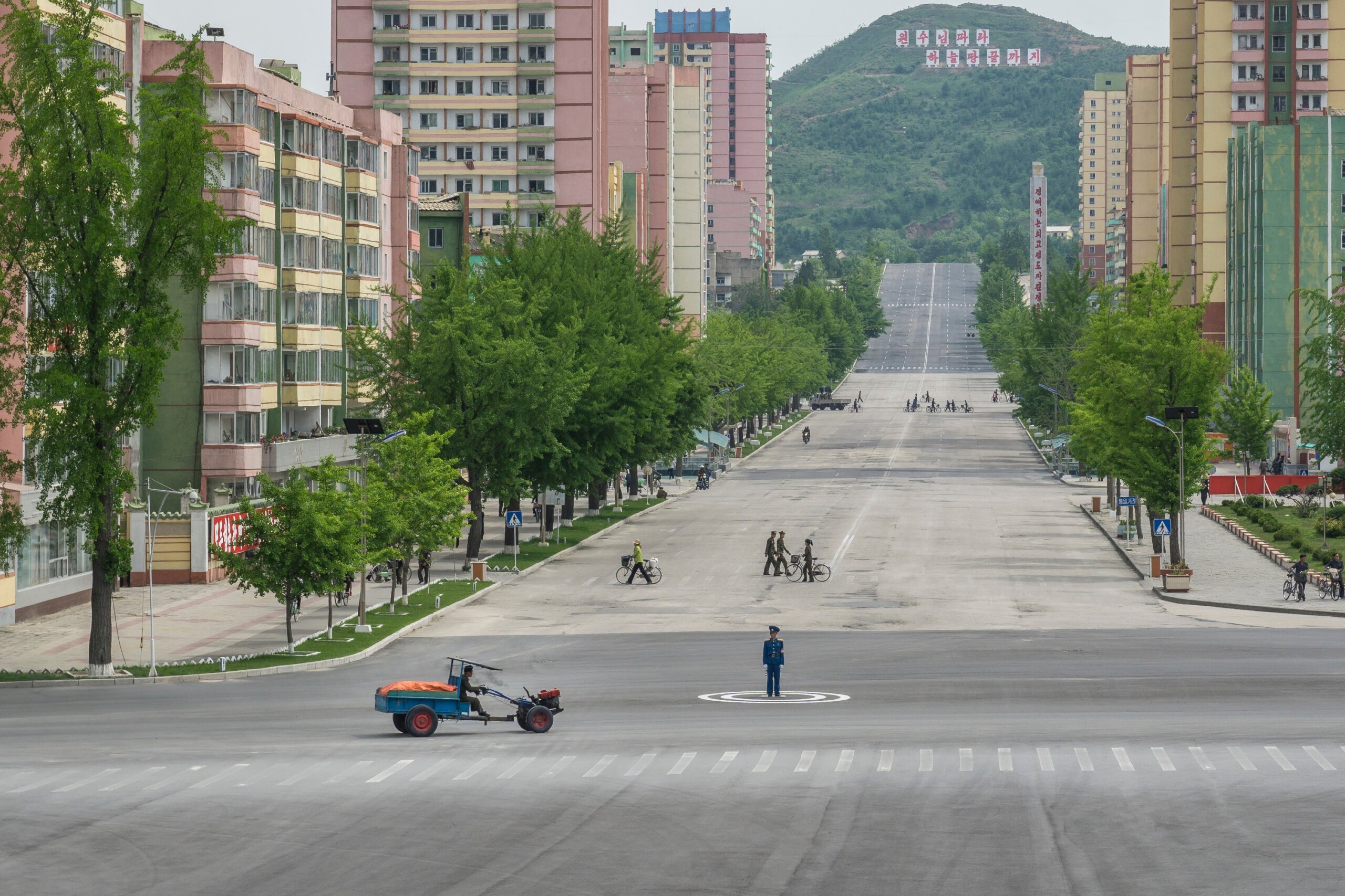 Main street in Kaesong, North Korea
