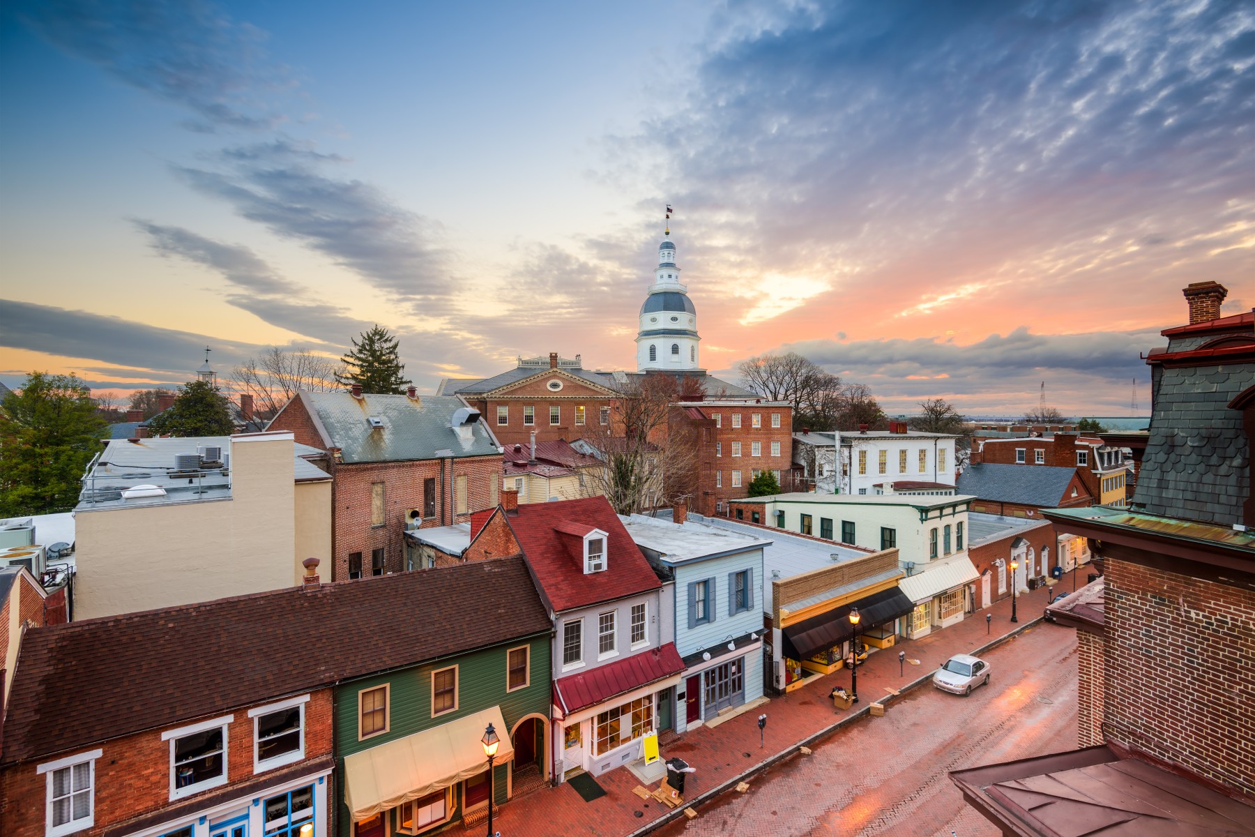 Annapolis, Maryland, USA Town Skyline
