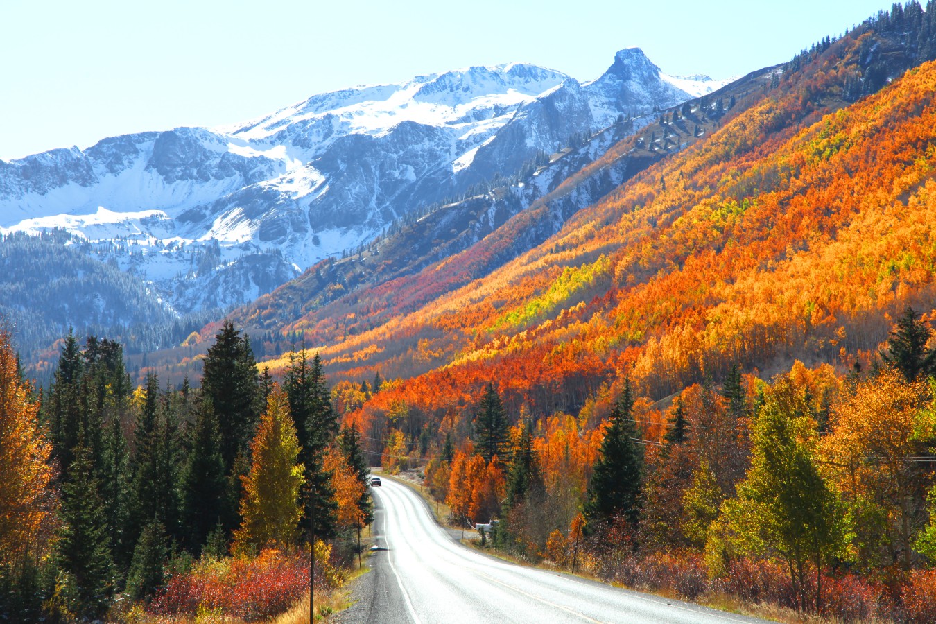 Million dollar high way in San Juan mountains
