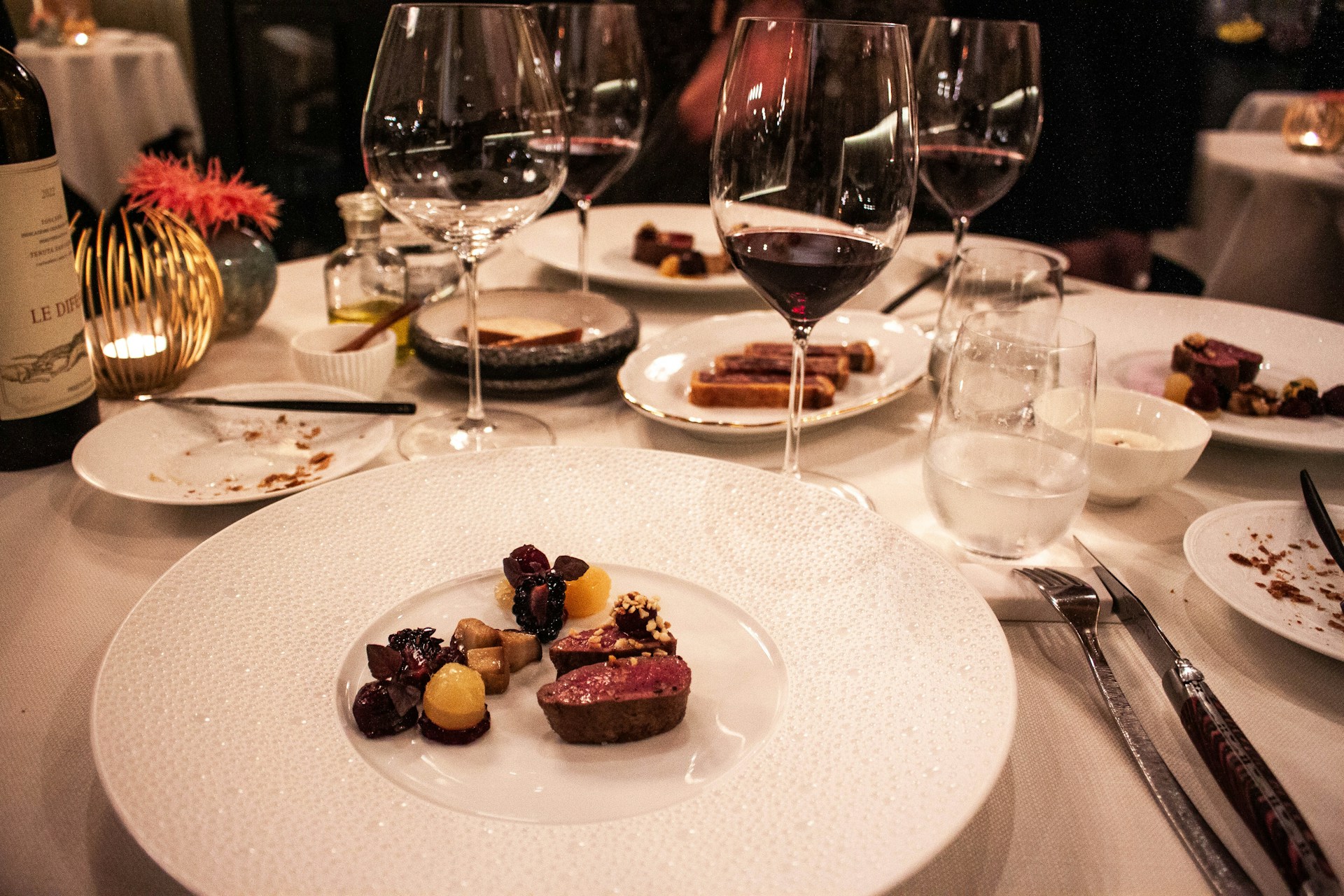 Michelin starred restaurant tasting menu fine dining wine pairing
