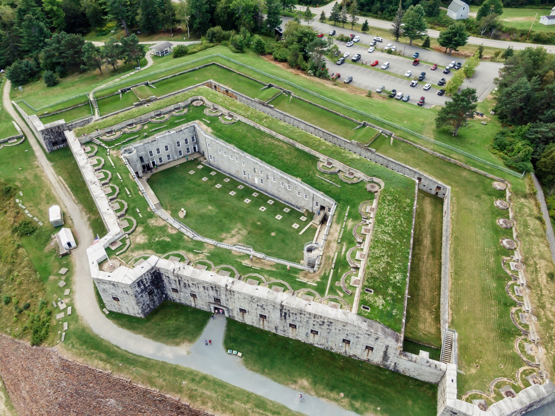 Fort Knox and Penobscot Narrows Observatory, overlooking the Penobscot River, Prospect, Maine, United States.
